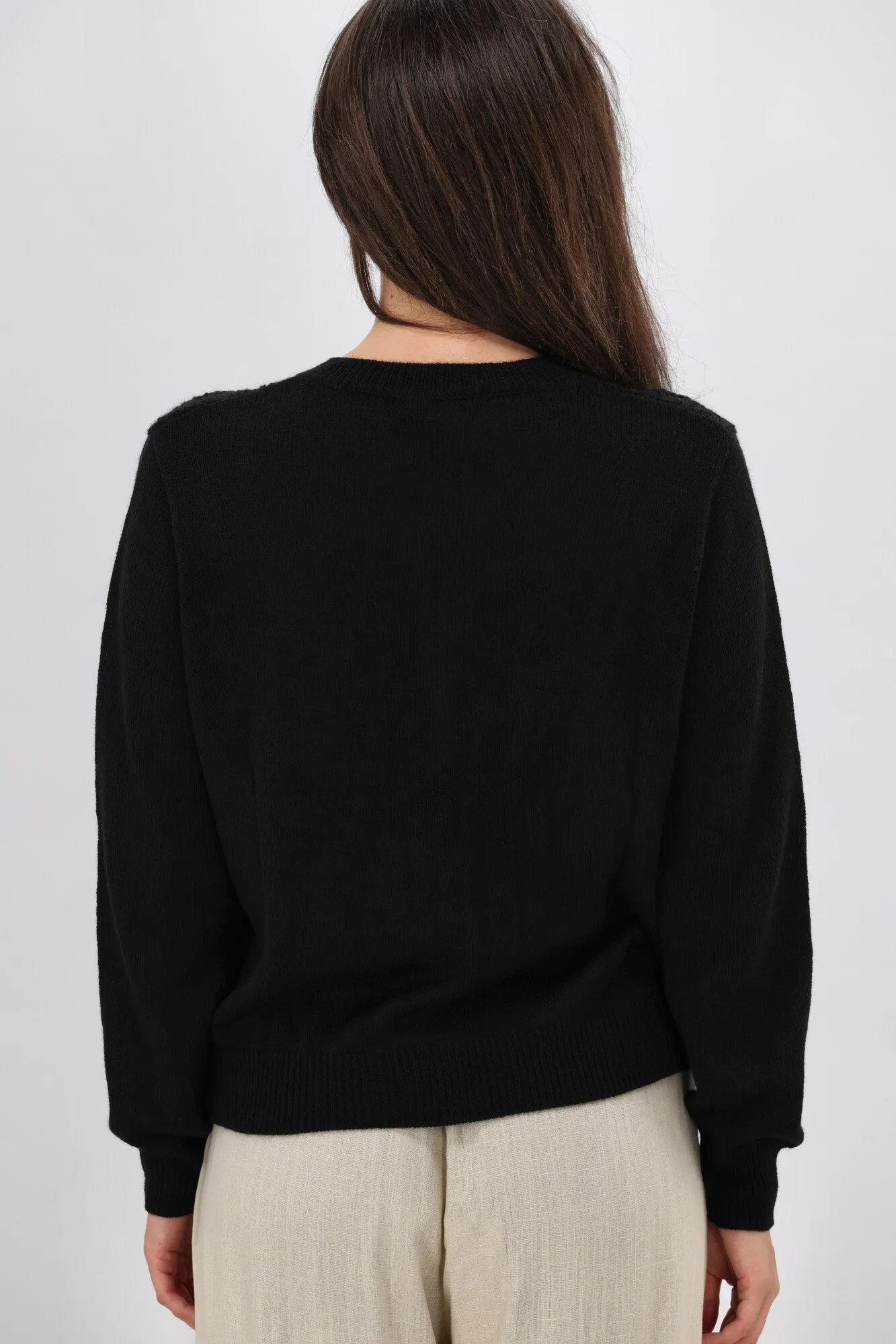 Gloss the Label Maeve Pointelle Cardigan Black