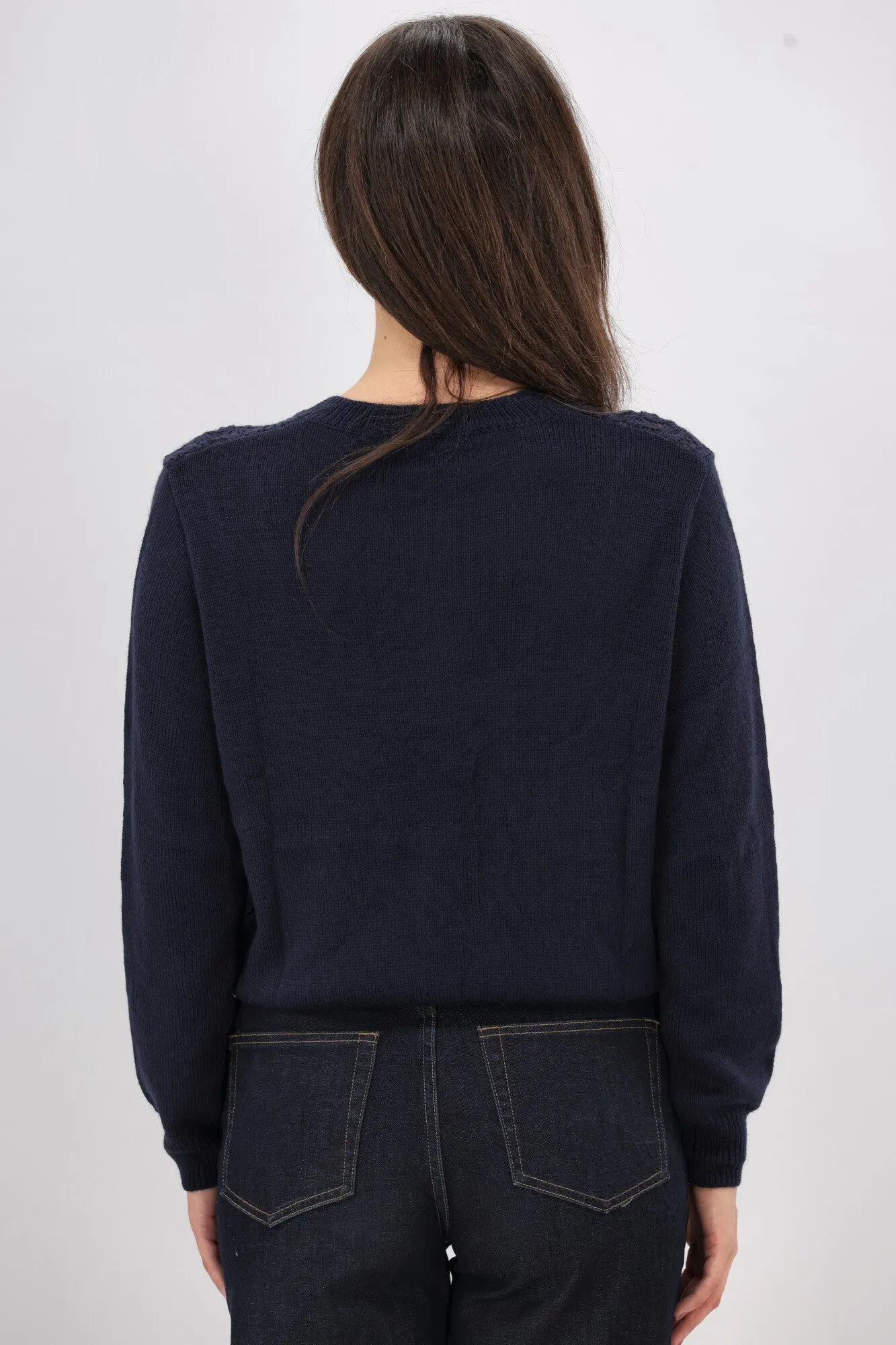 Gloss the Label Maeve Pointelle Cardigan Midnight