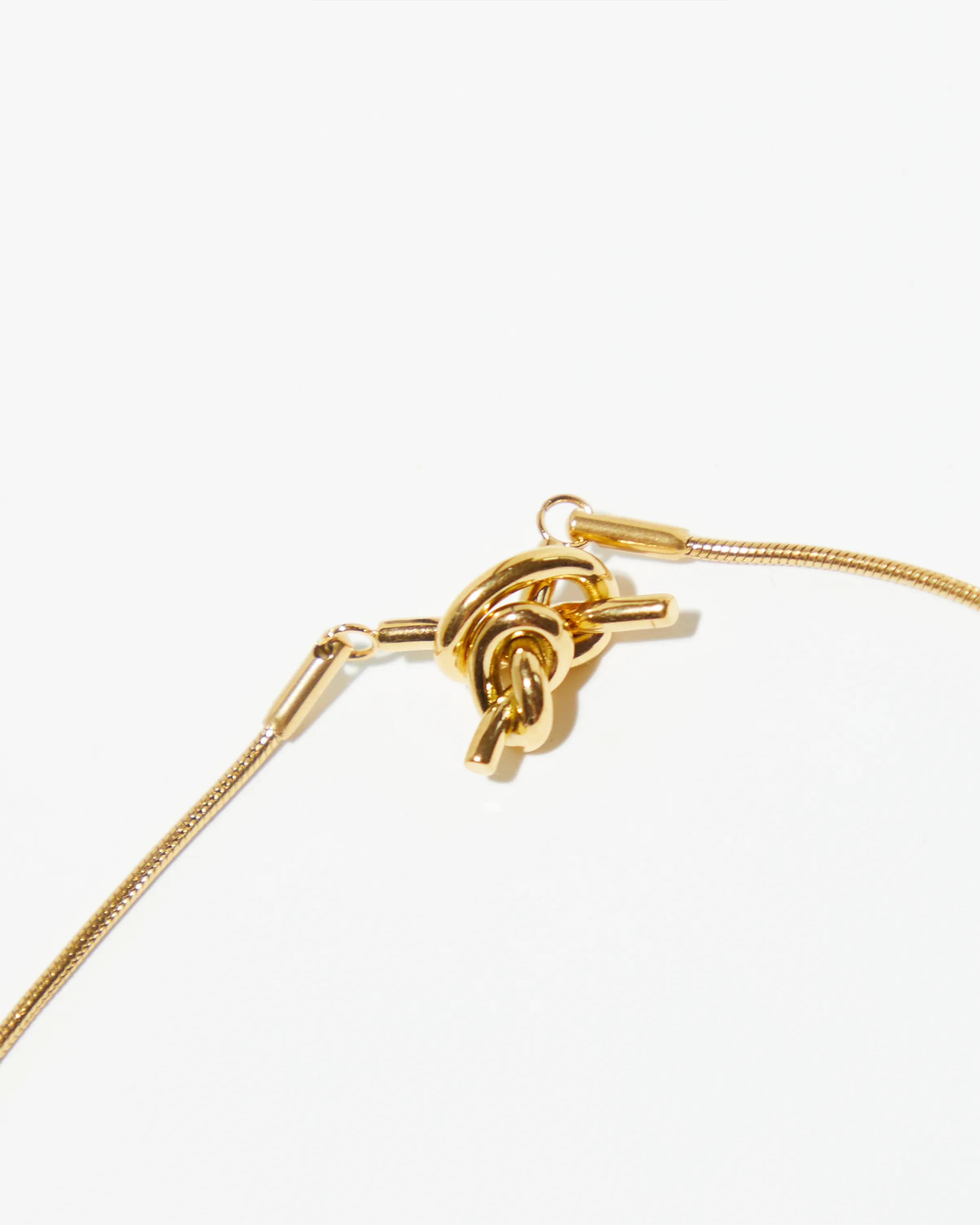 Gold Knot Lariat Necklace
