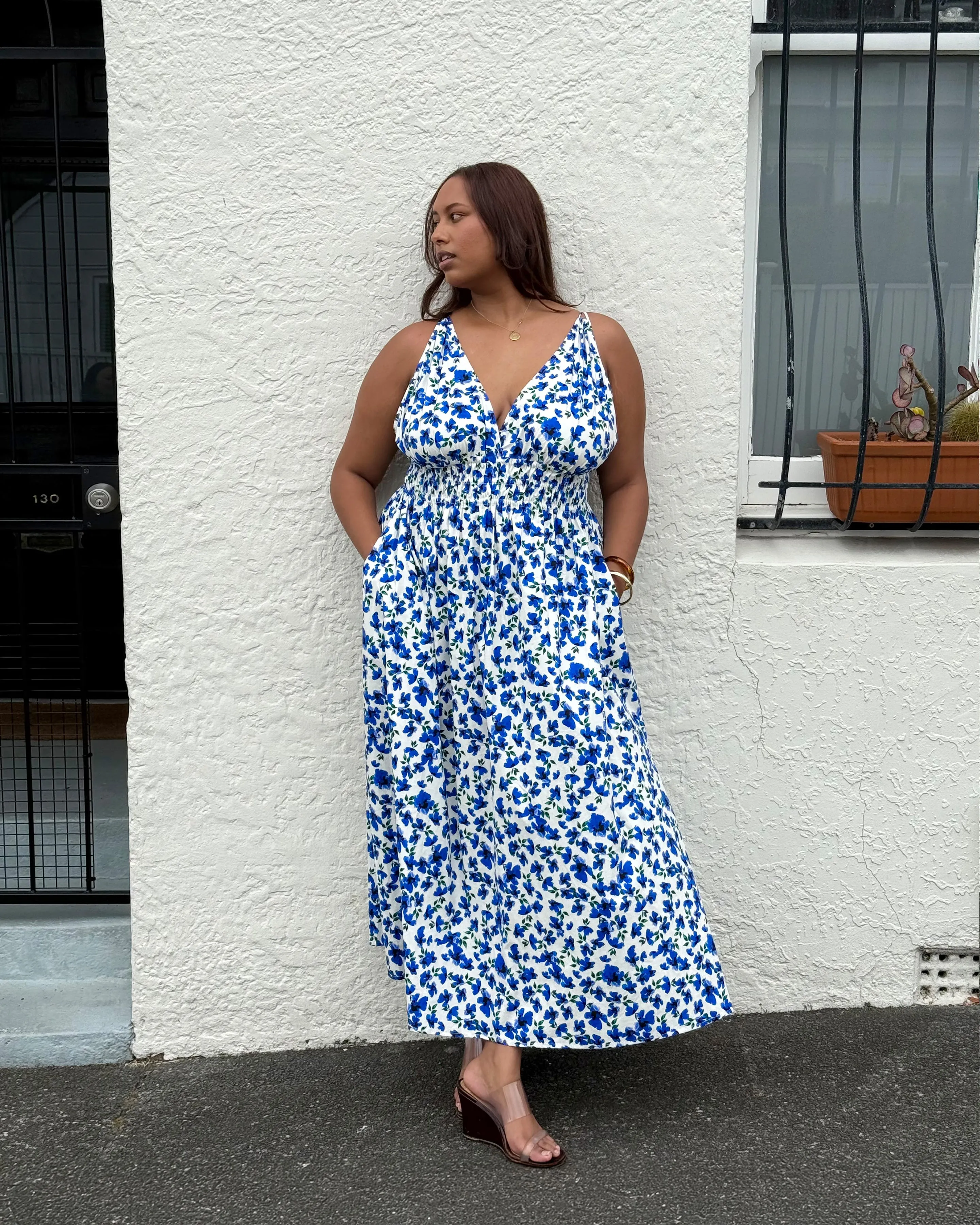 HERO MAXI DRESS SOMETHING BLUE FLORAL