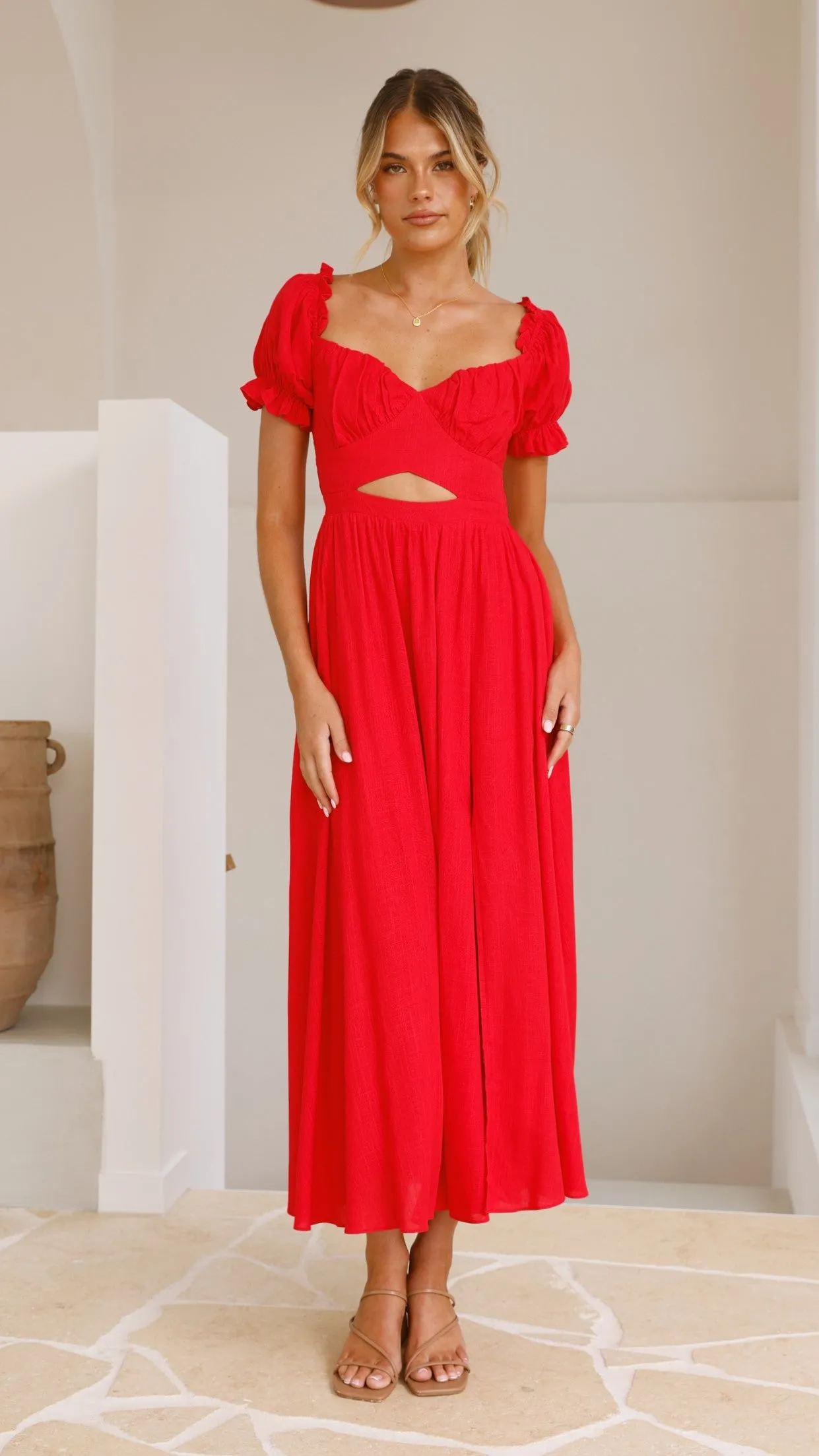 Hulu Maxi Dress - Red