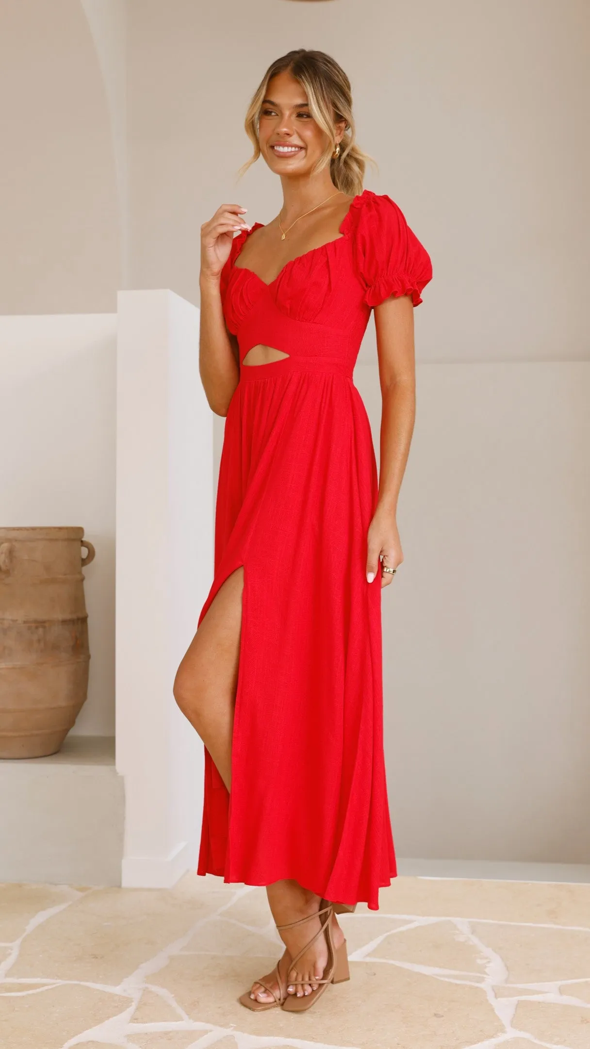 Hulu Maxi Dress - Red