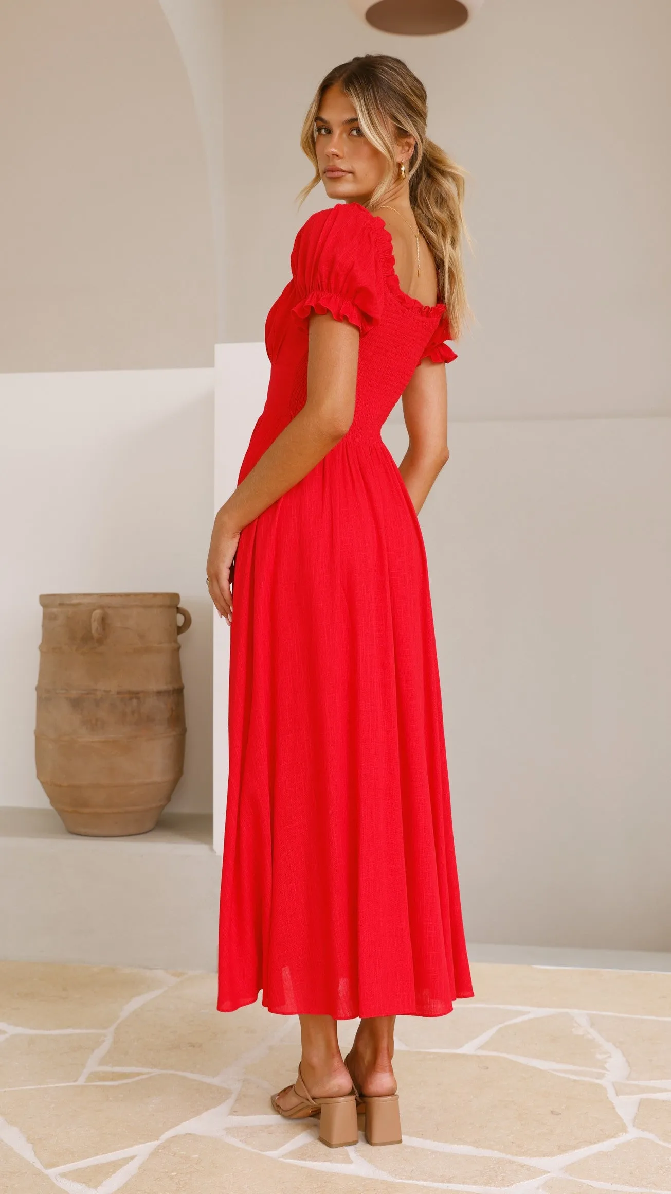 Hulu Maxi Dress - Red