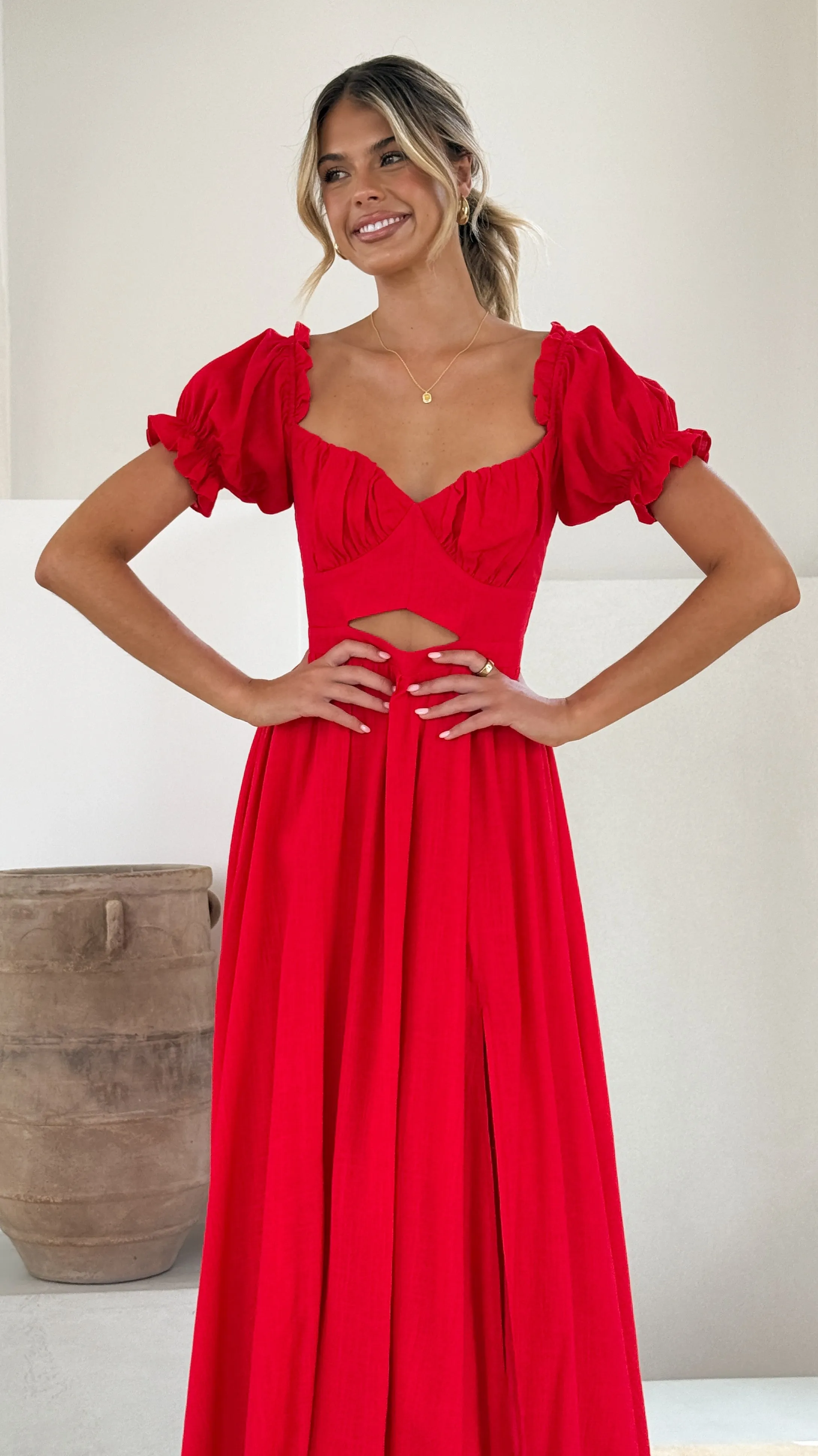 Hulu Maxi Dress - Red
