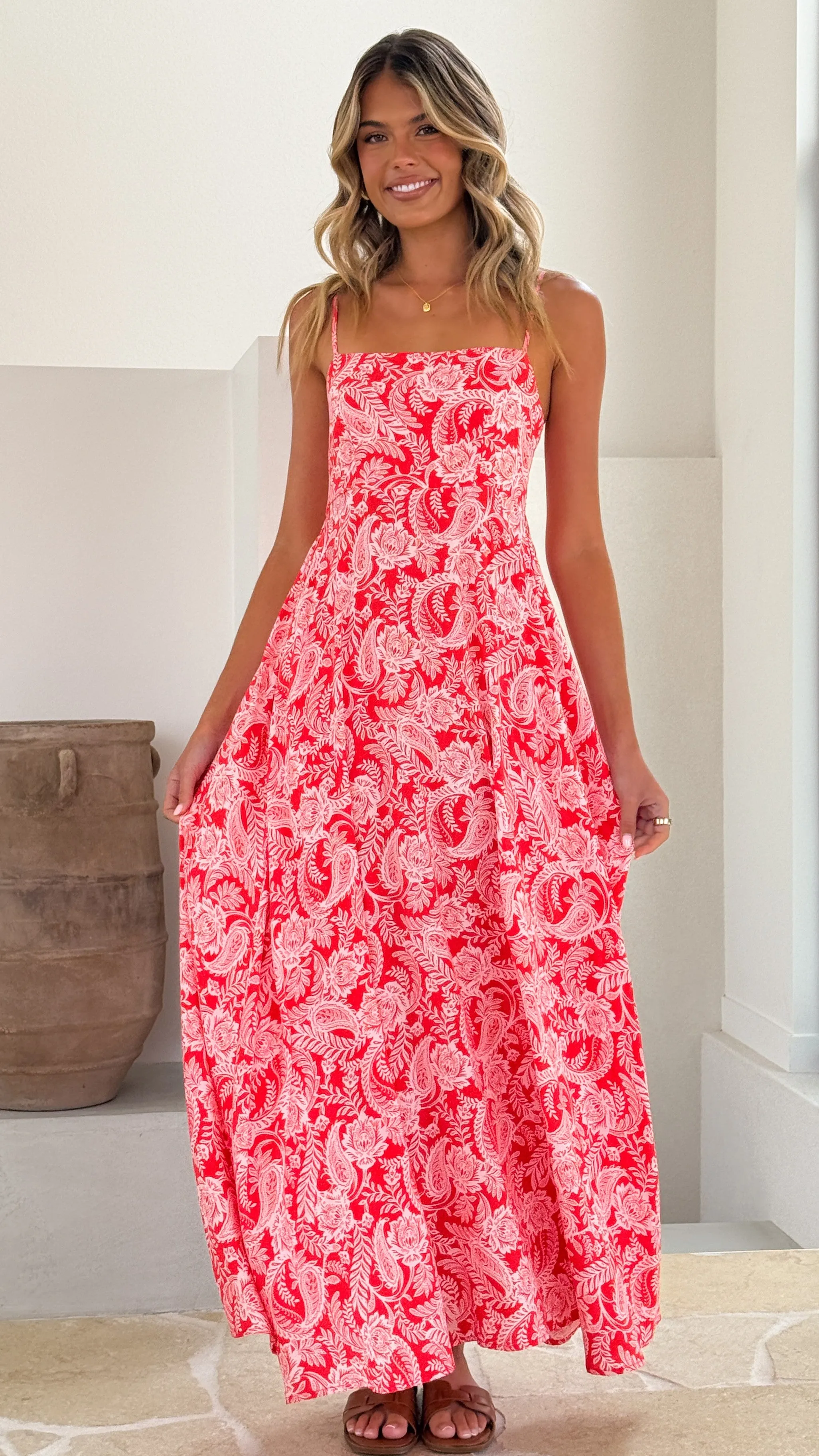 Jaylene Maxi Dress - Paisley Print
