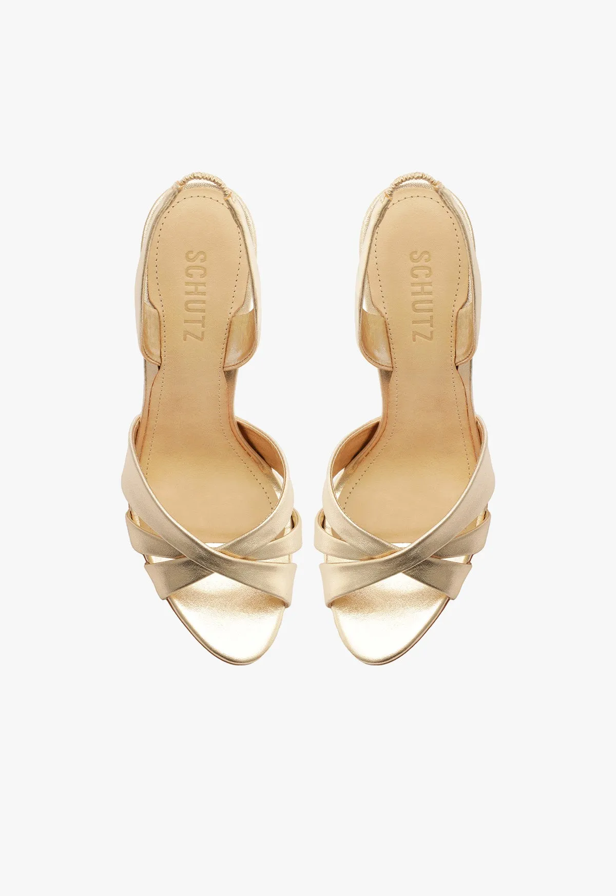 Keefa Sling Metallic Leather Sandal