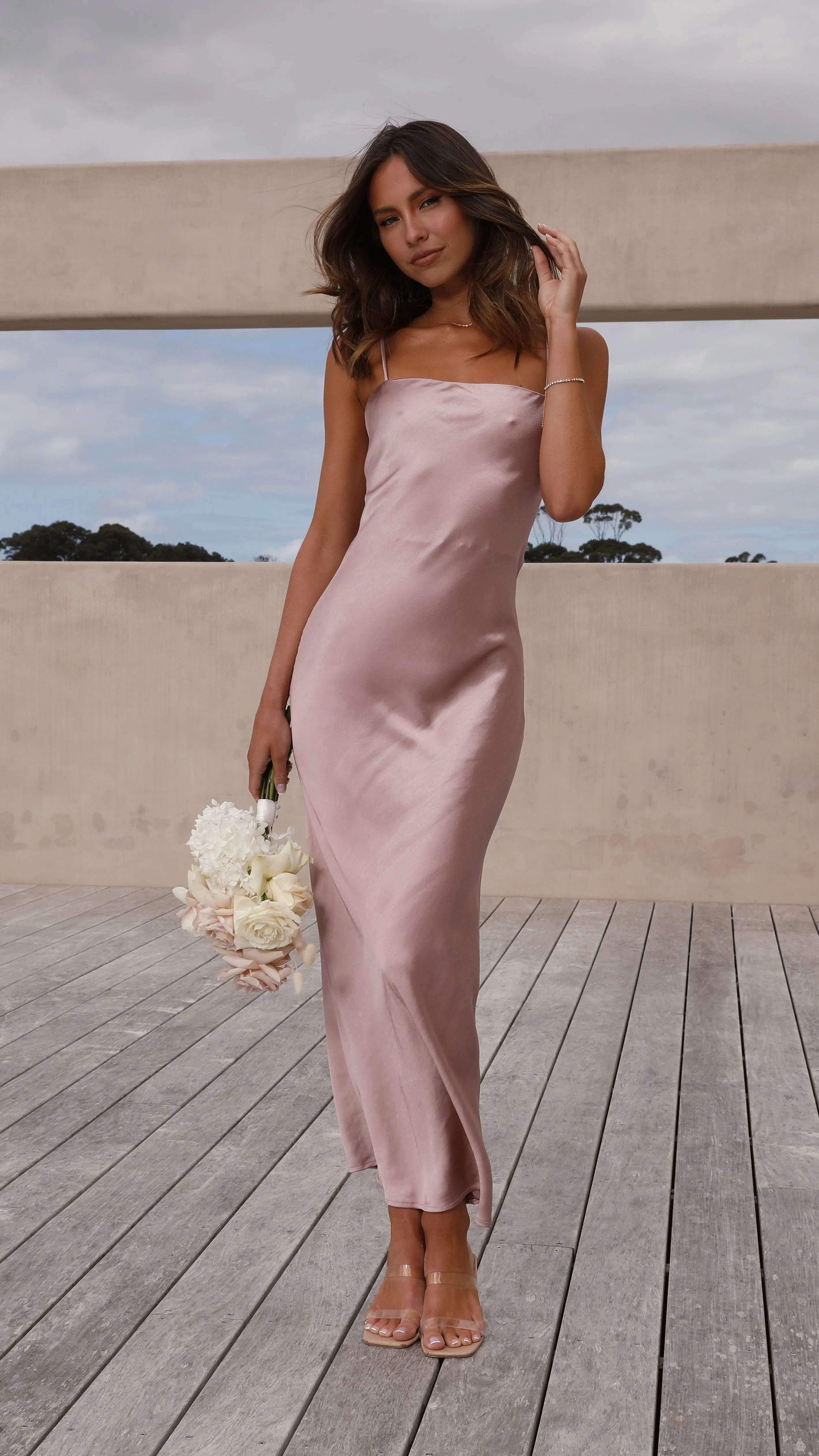 Keira Maxi Dress - Dusty Pink
