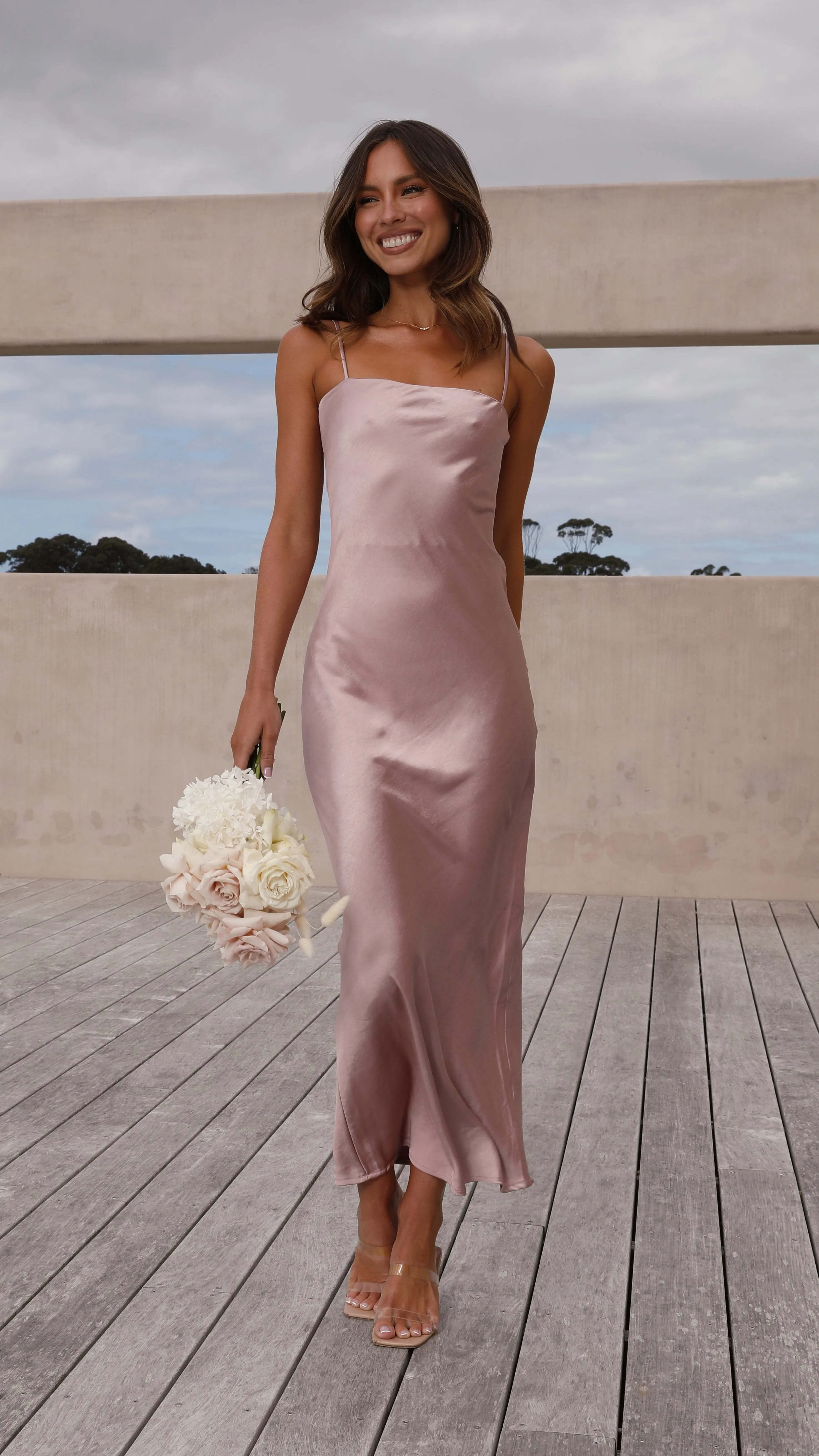 Keira Maxi Dress - Dusty Pink