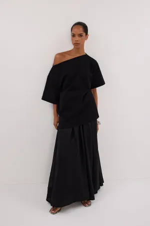 LAYNE BLACK RAMIE MAXI SKIRT