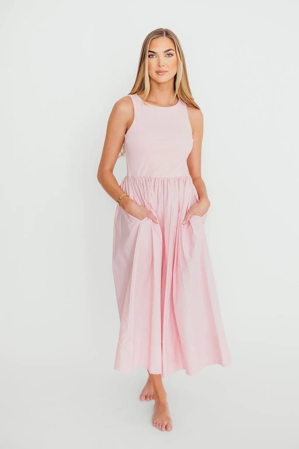 Lynn Midi Dress in Pink