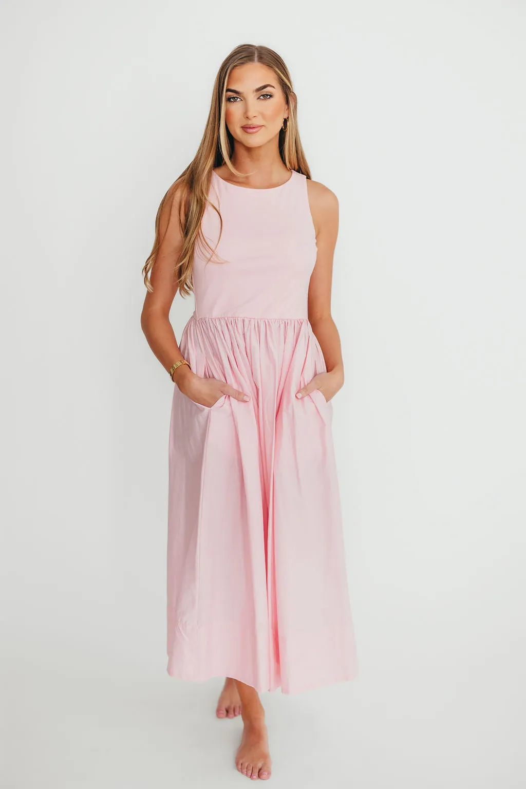 Lynn Midi Dress in Pink