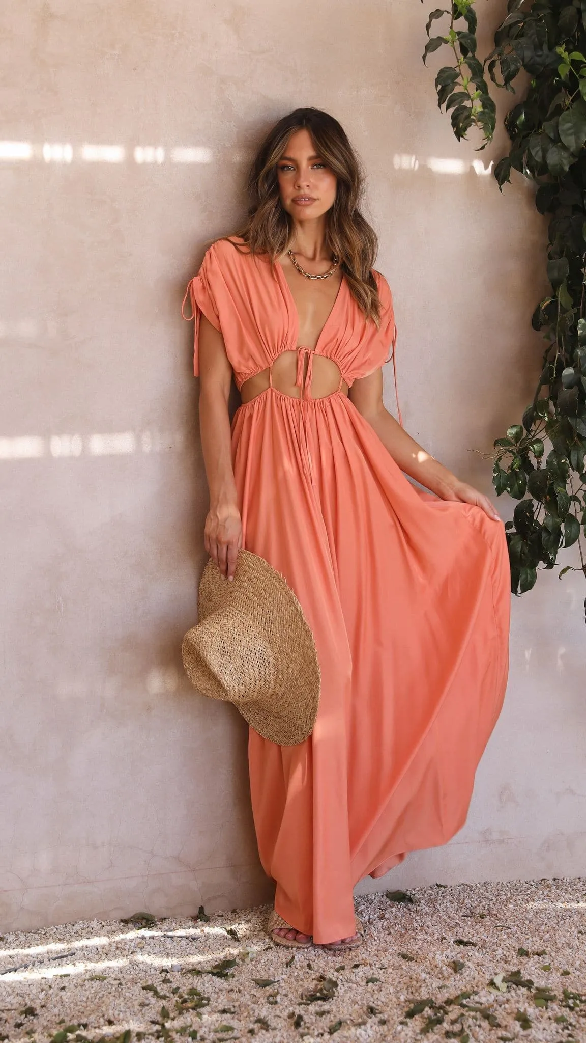 Marilyn Maxi Dress - Tangerine