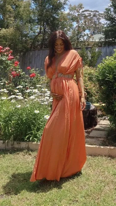 Marilyn Maxi Dress - Tangerine