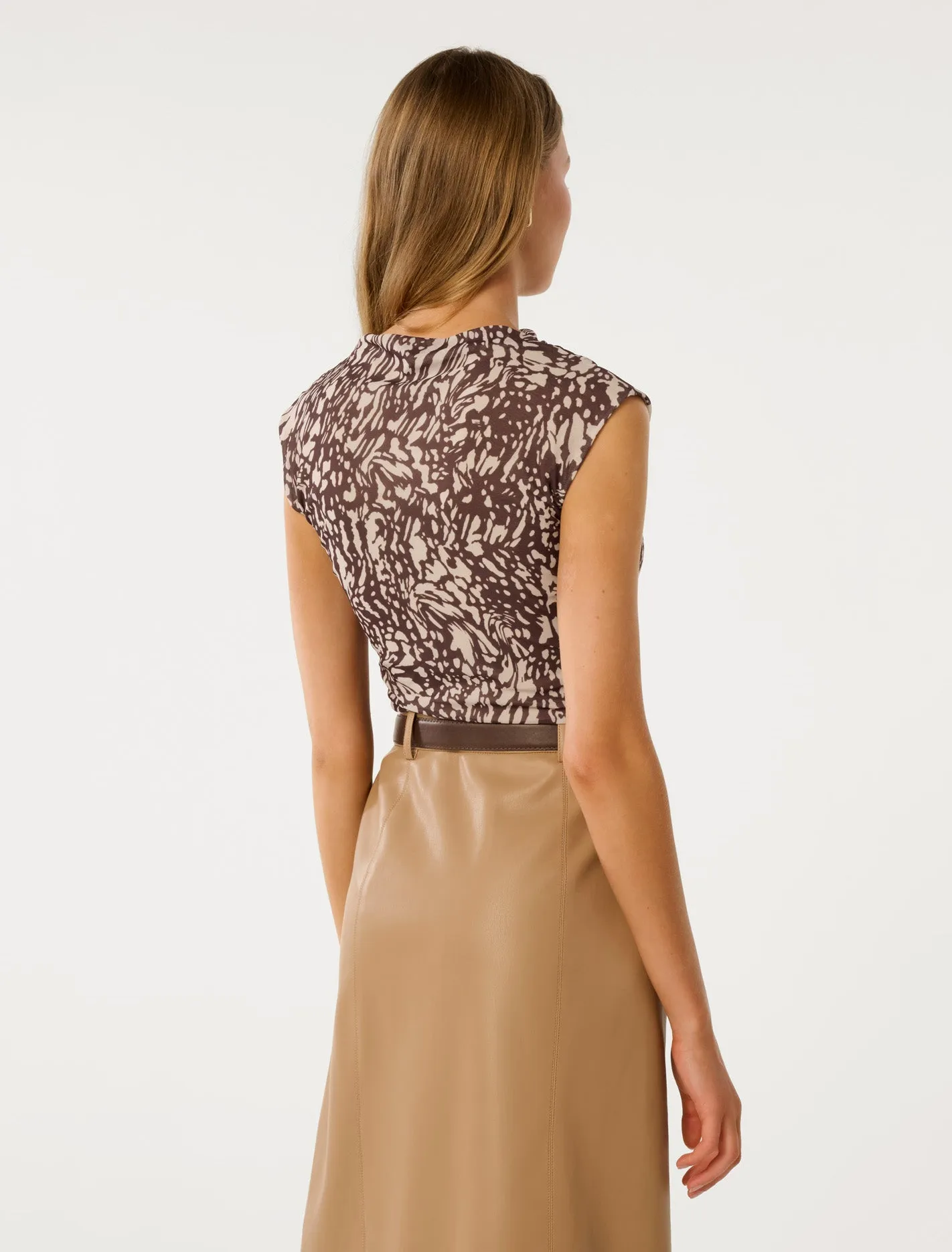 Mel Extended Sleeve Mesh Top