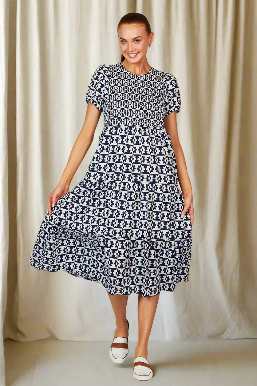 Minden Shirred Dress - COMBINED LISTING