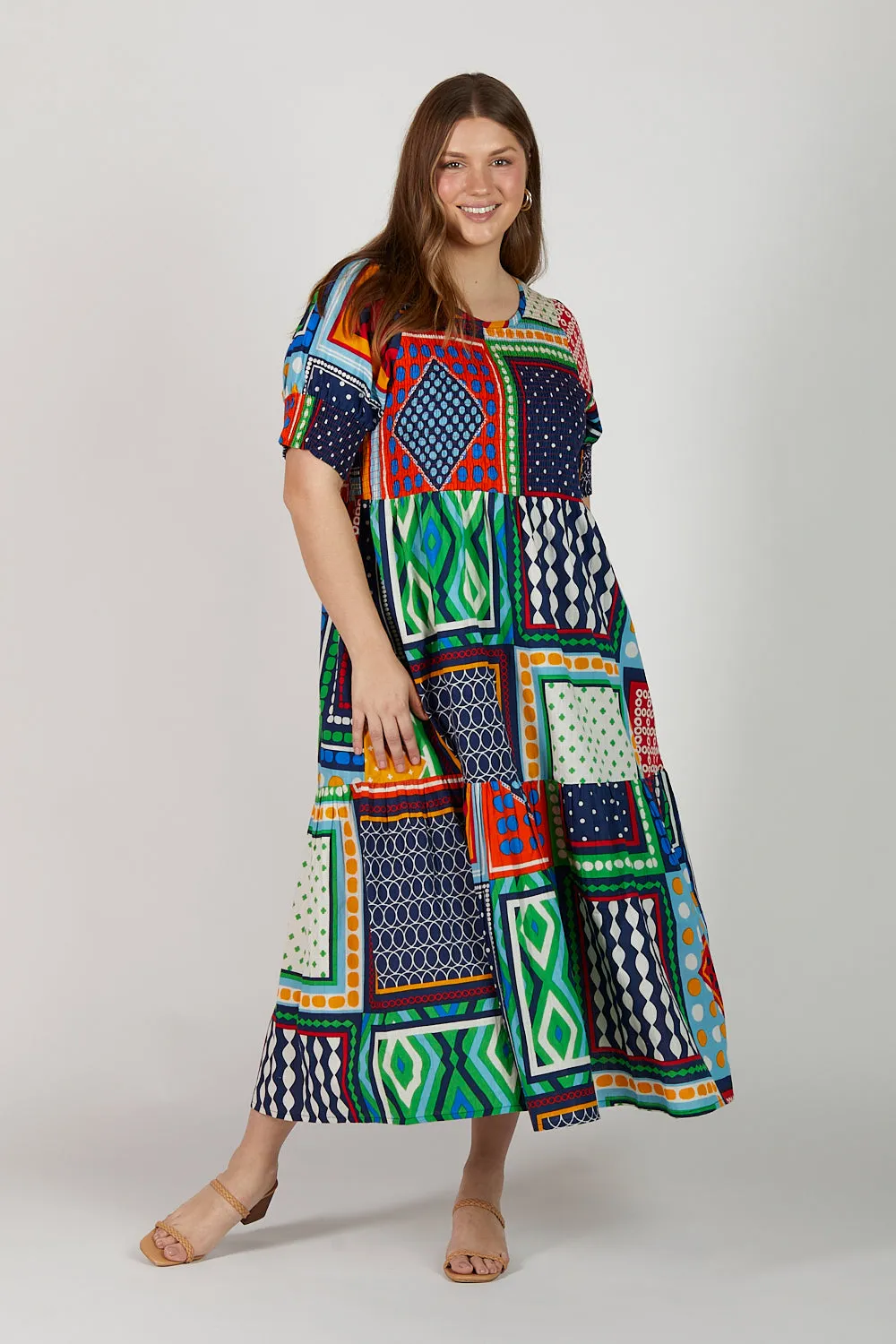Minden Shirred Dress - COMBINED LISTING