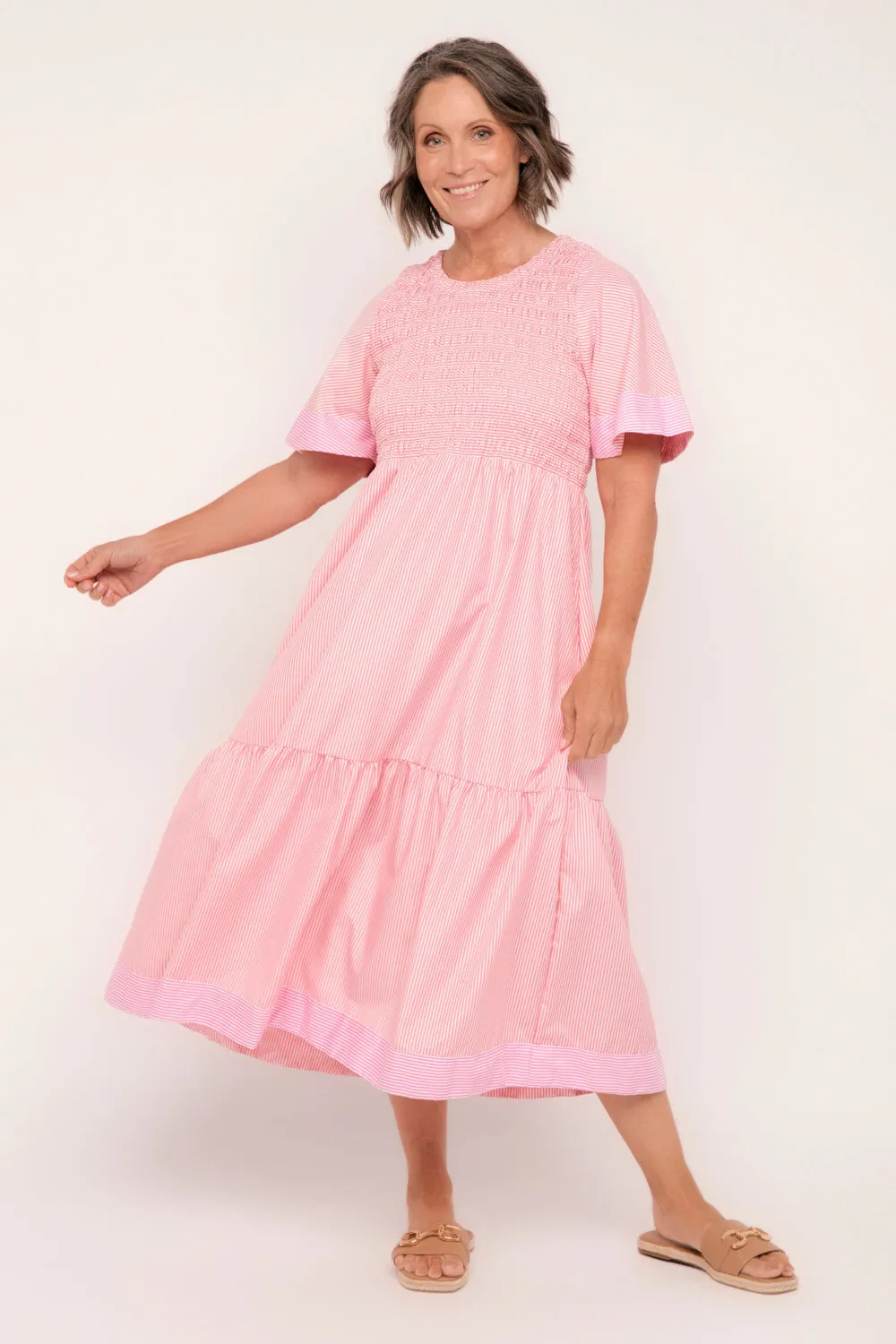 Minden Shirred Dress - COMBINED LISTING