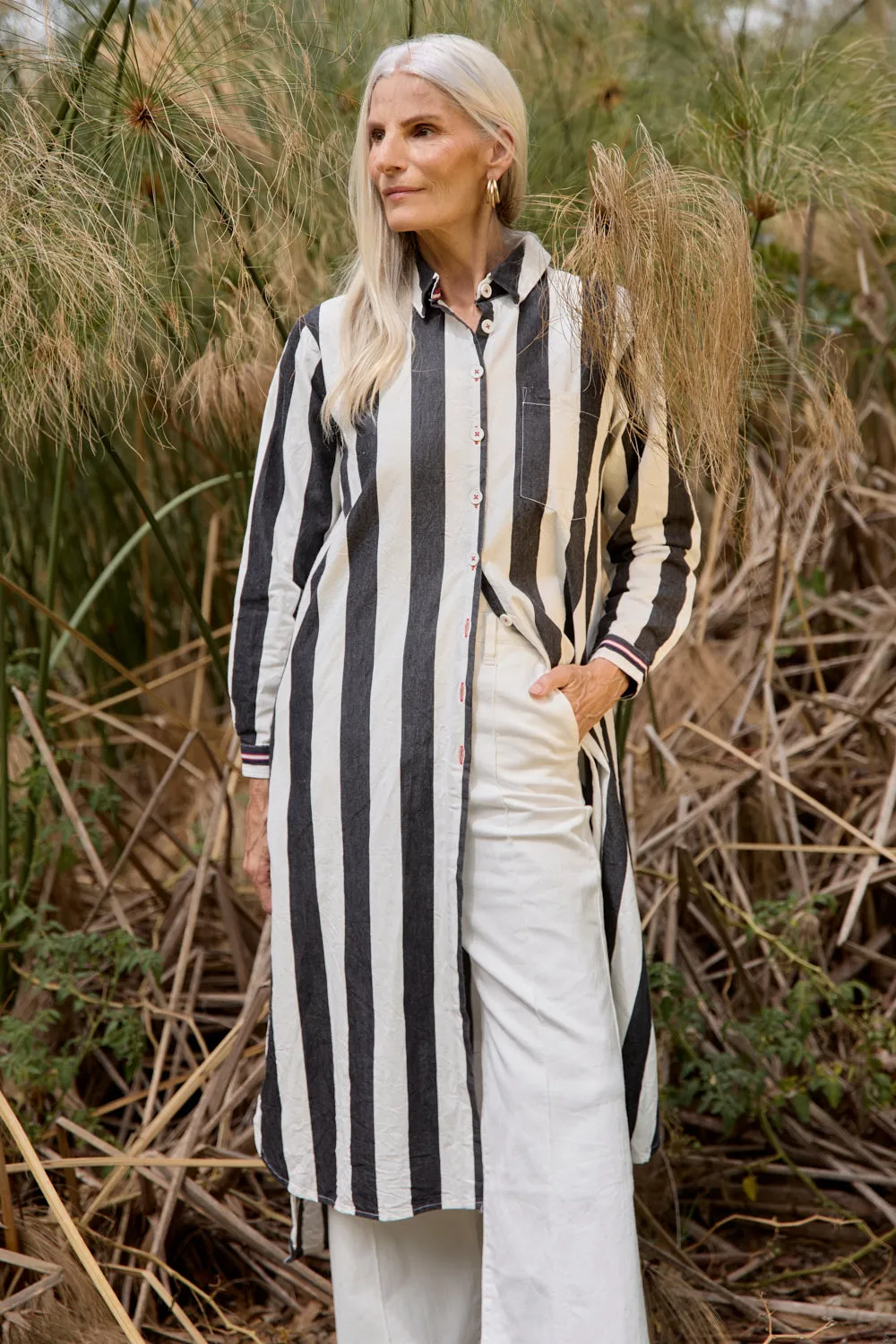 Natalia Shirt Dress in Harbour Lines