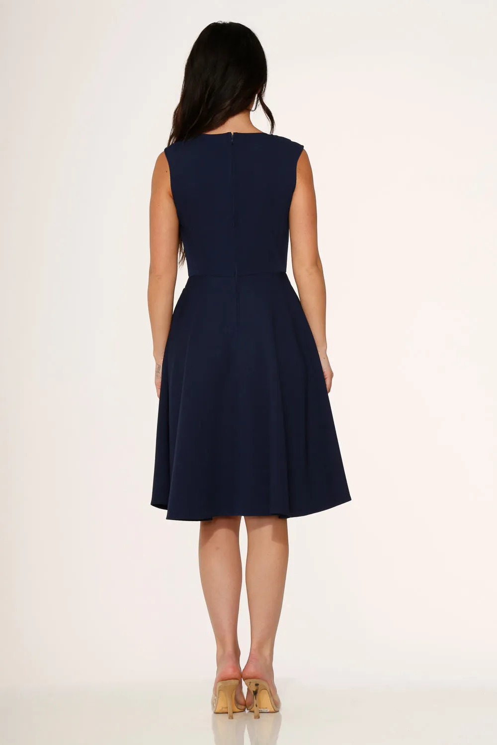 Navy Blue Swing Dress