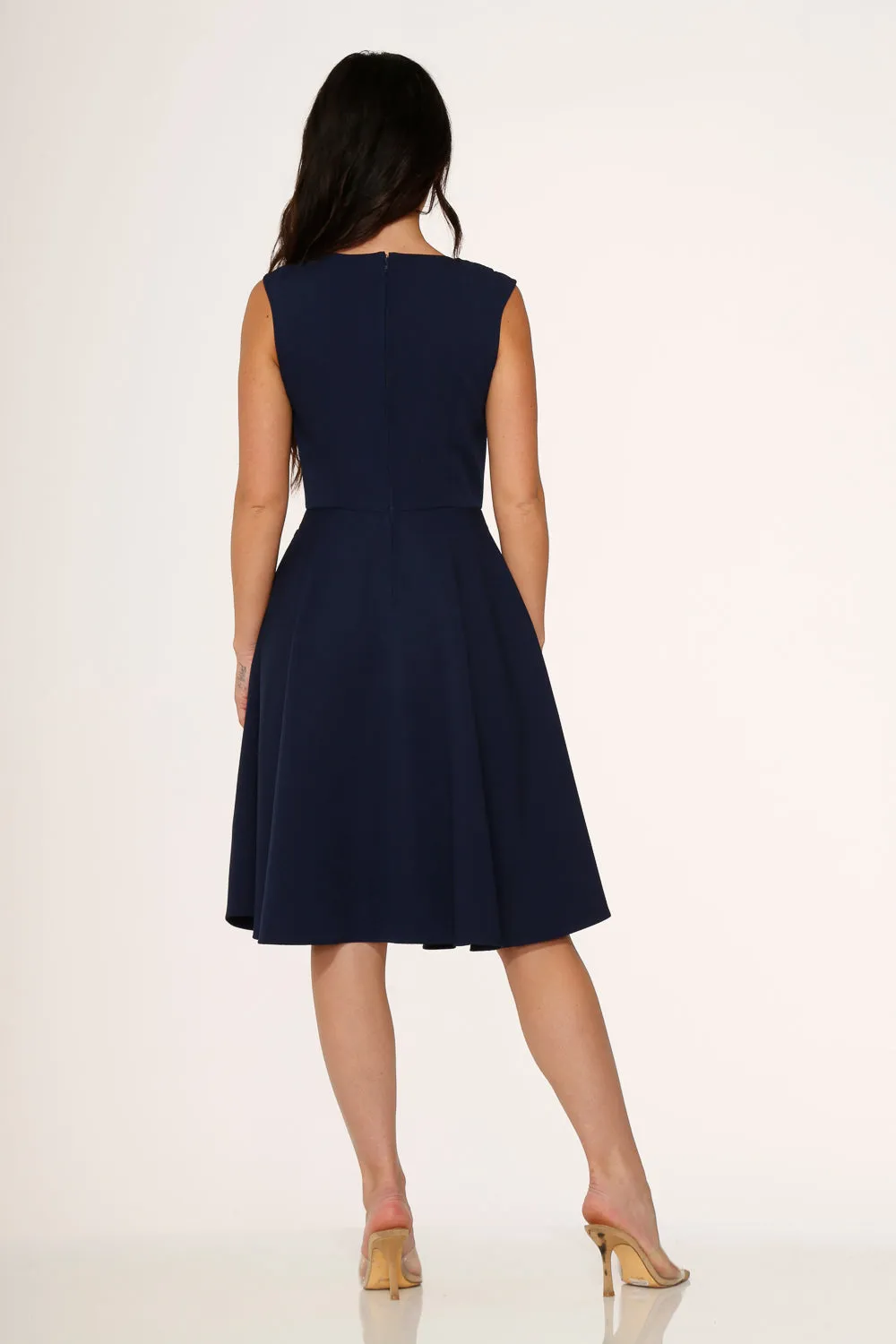 Navy Blue Swing Dress