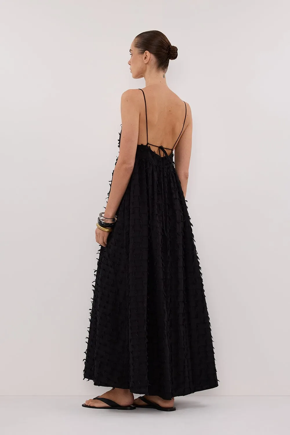 PALOMA BLACK BABYDOLL MIDI DRESS