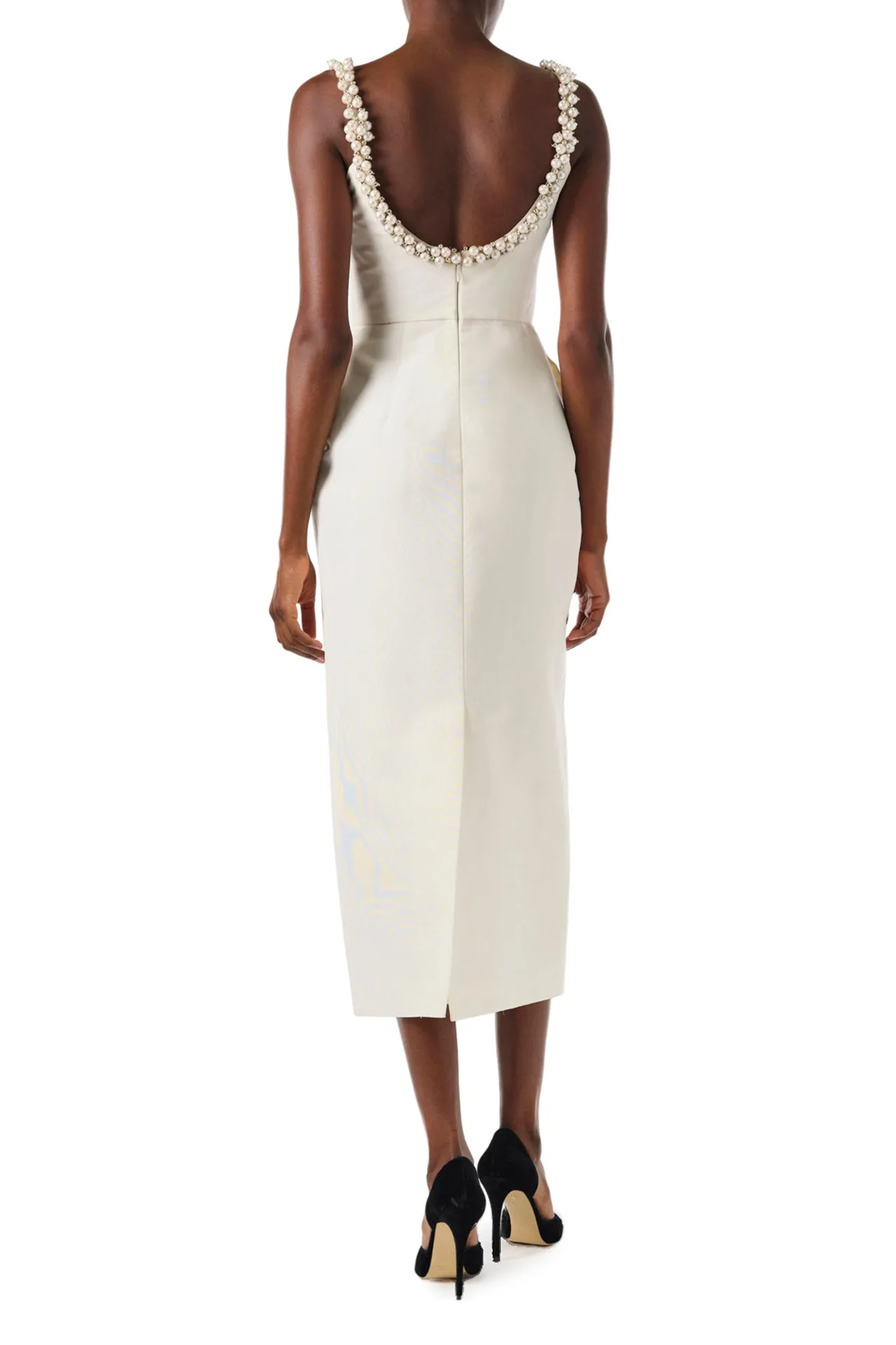 Pearl Embroidered Cocktail Dress