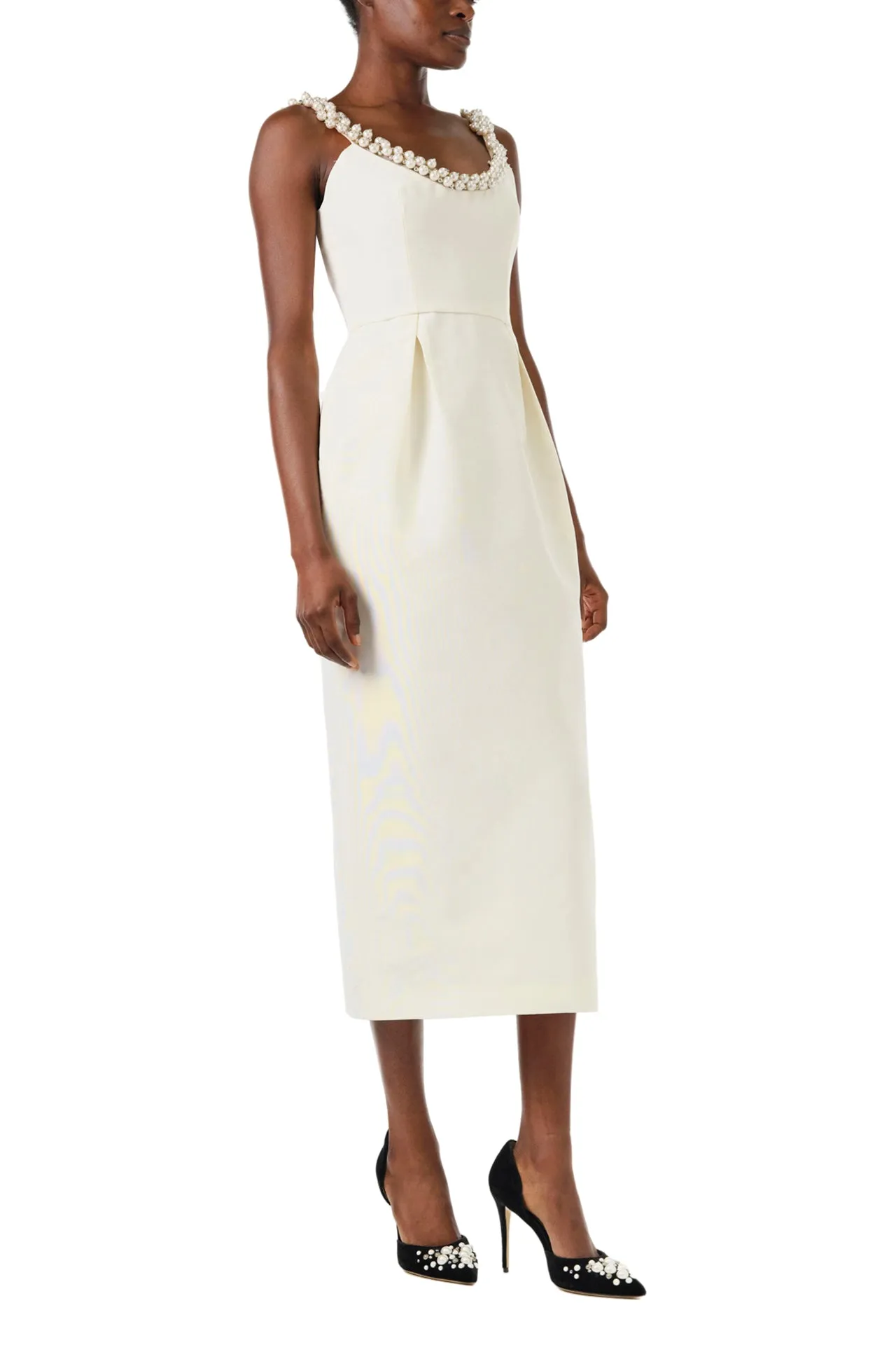 Pearl Embroidered Cocktail Dress