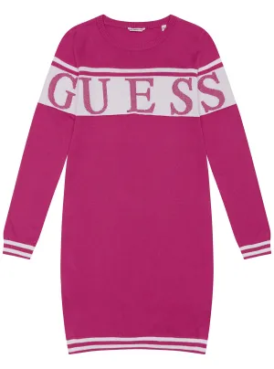 Pink Long Sleeve Knit Dress (7-16)