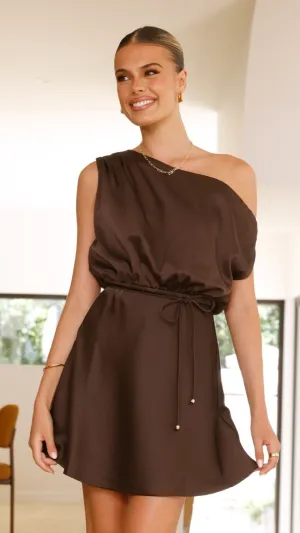 Prudence Mini Dress - Brown