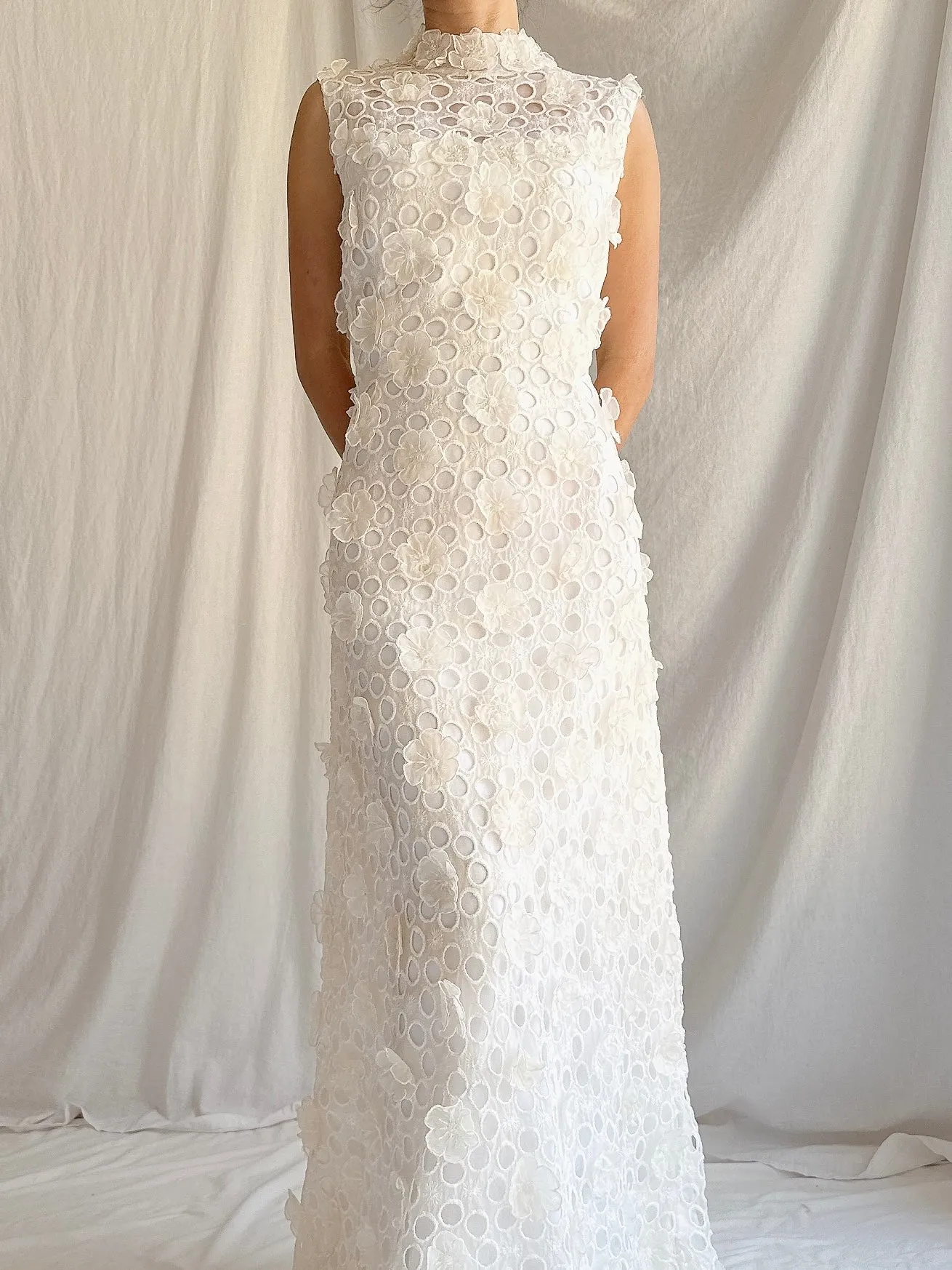 RESERVED 1960s Silk Organza 3D Gown - S/M