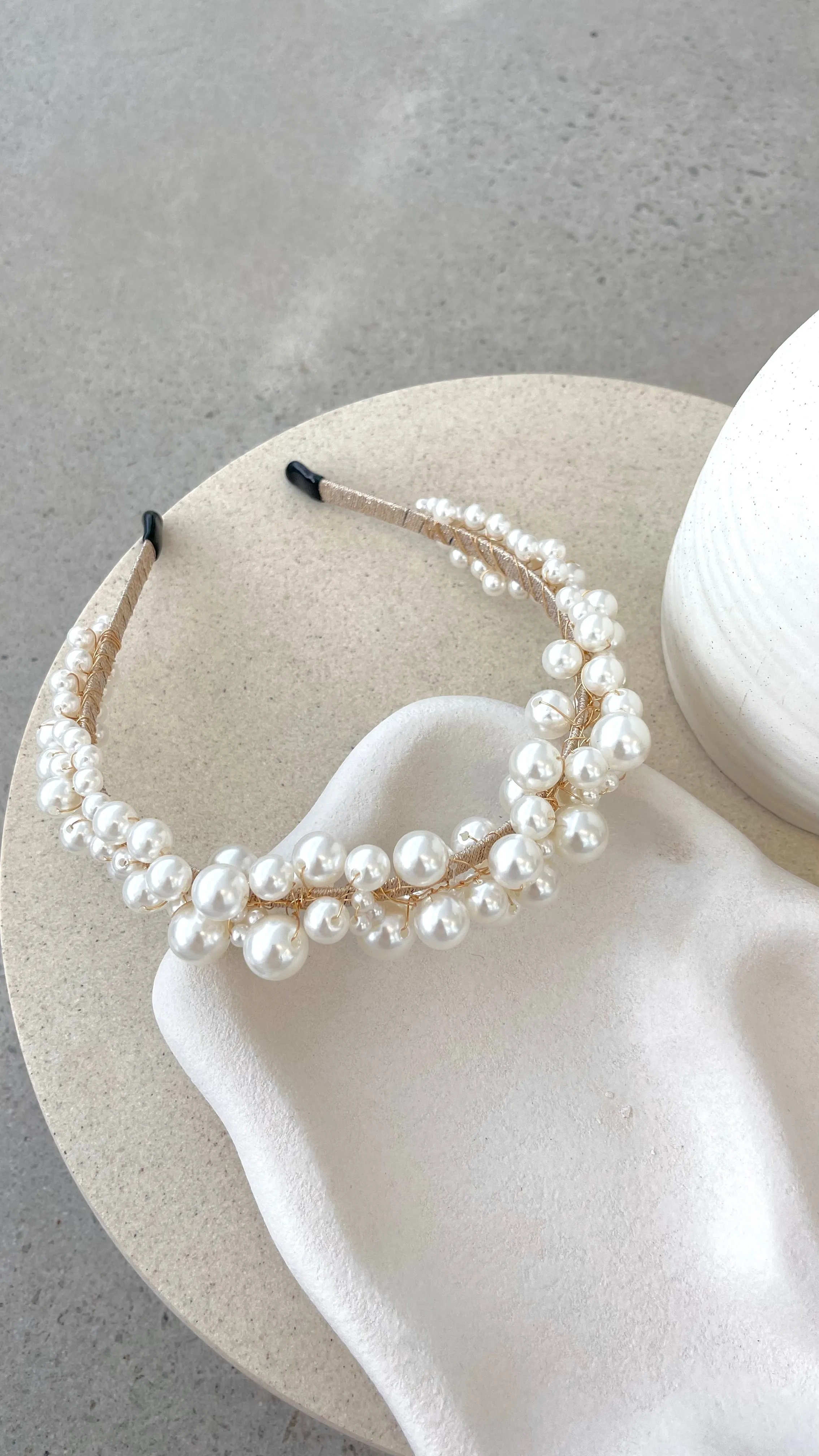 Rochelle Headband - Pearl