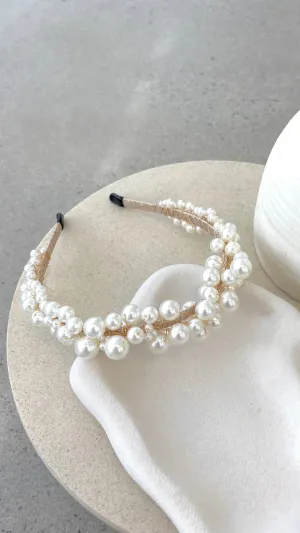 Rochelle Headband - Pearl