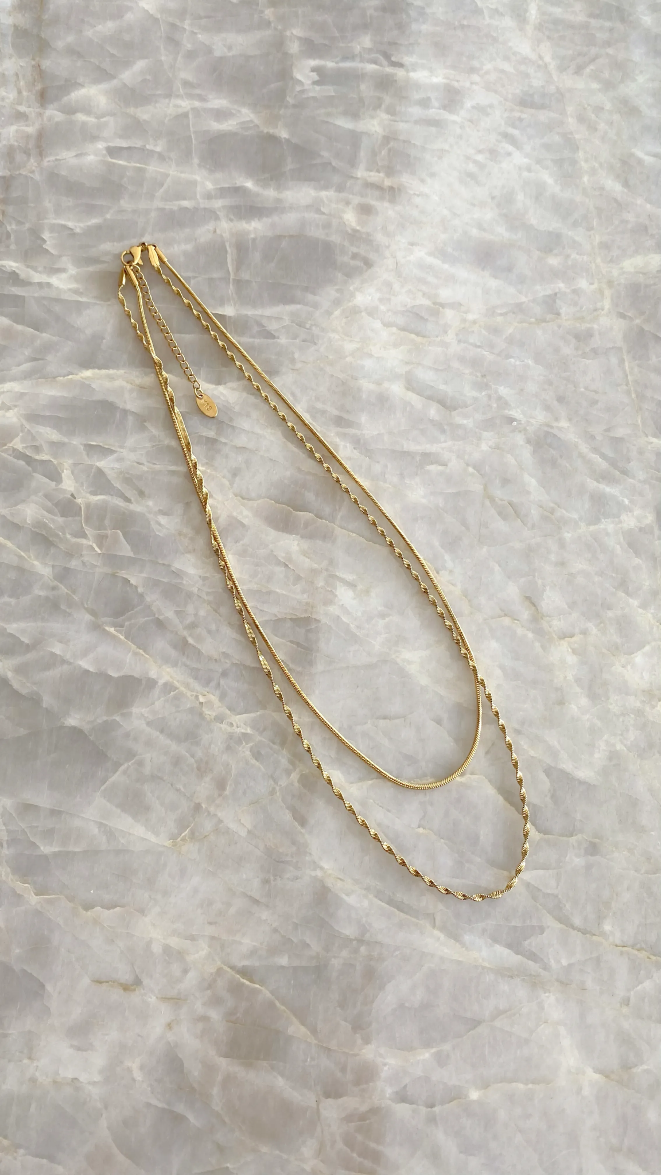 Sarah Twist Necklace Set - Gold