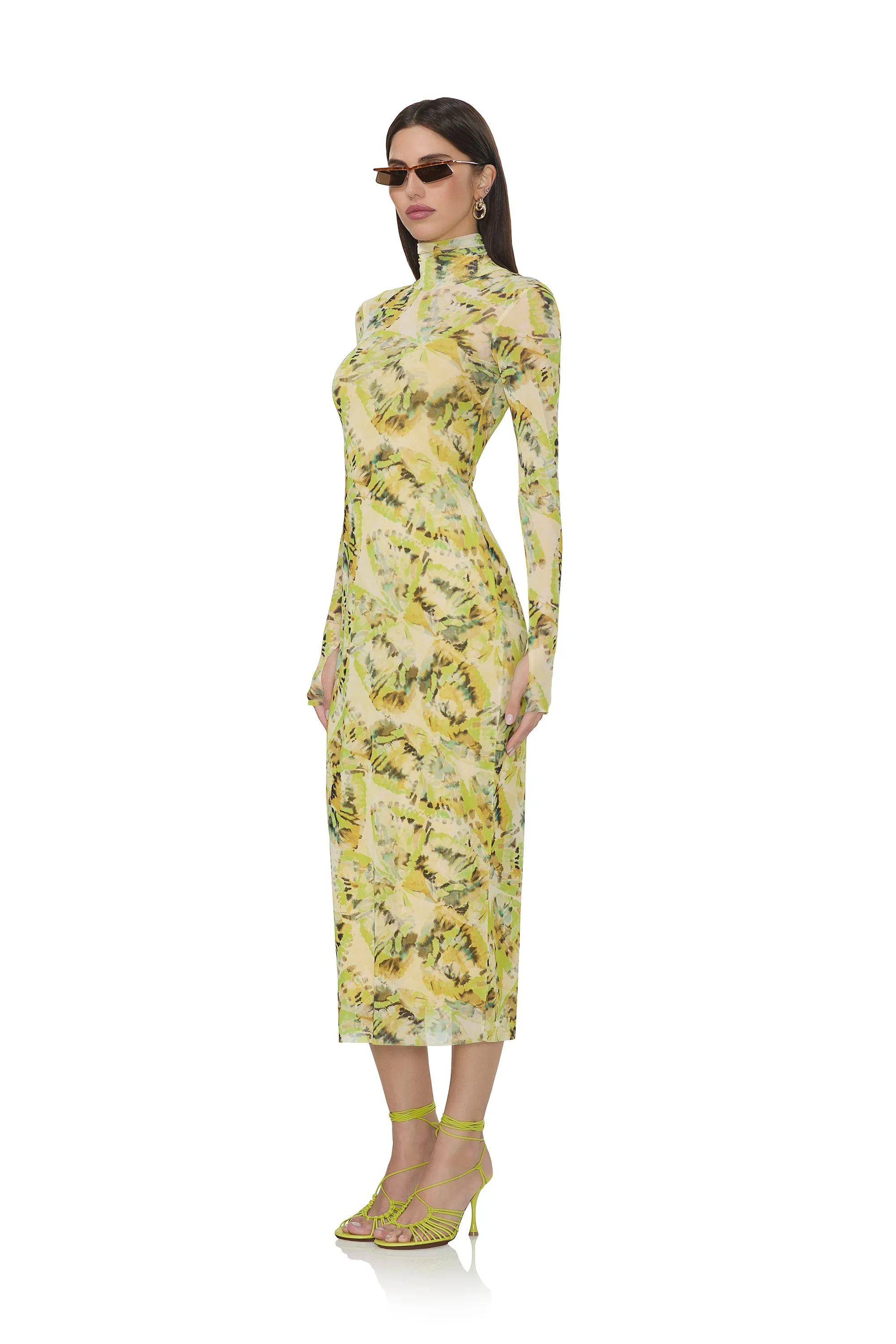 Shailene Dress - Lime Wing