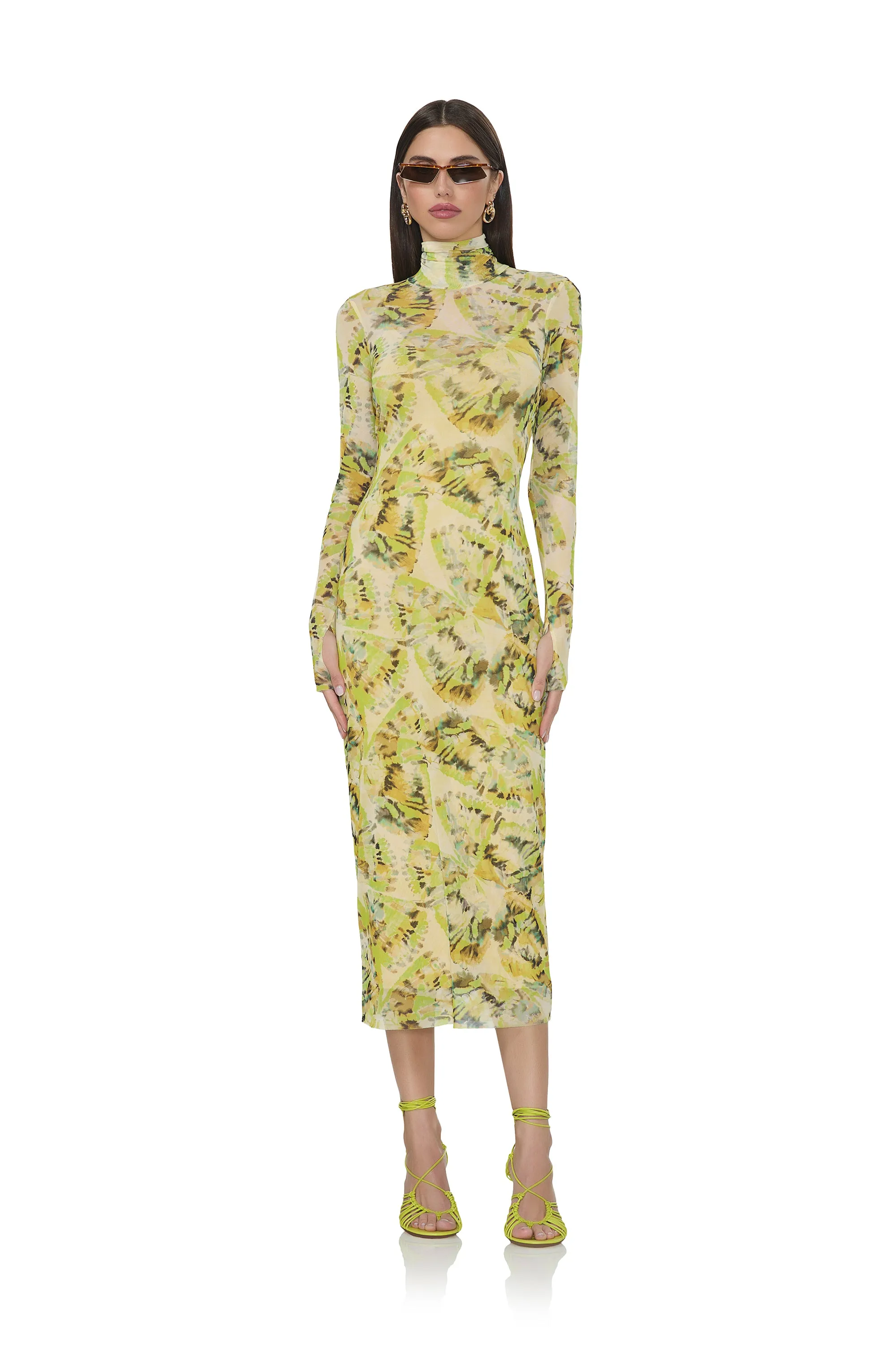 Shailene Dress - Lime Wing