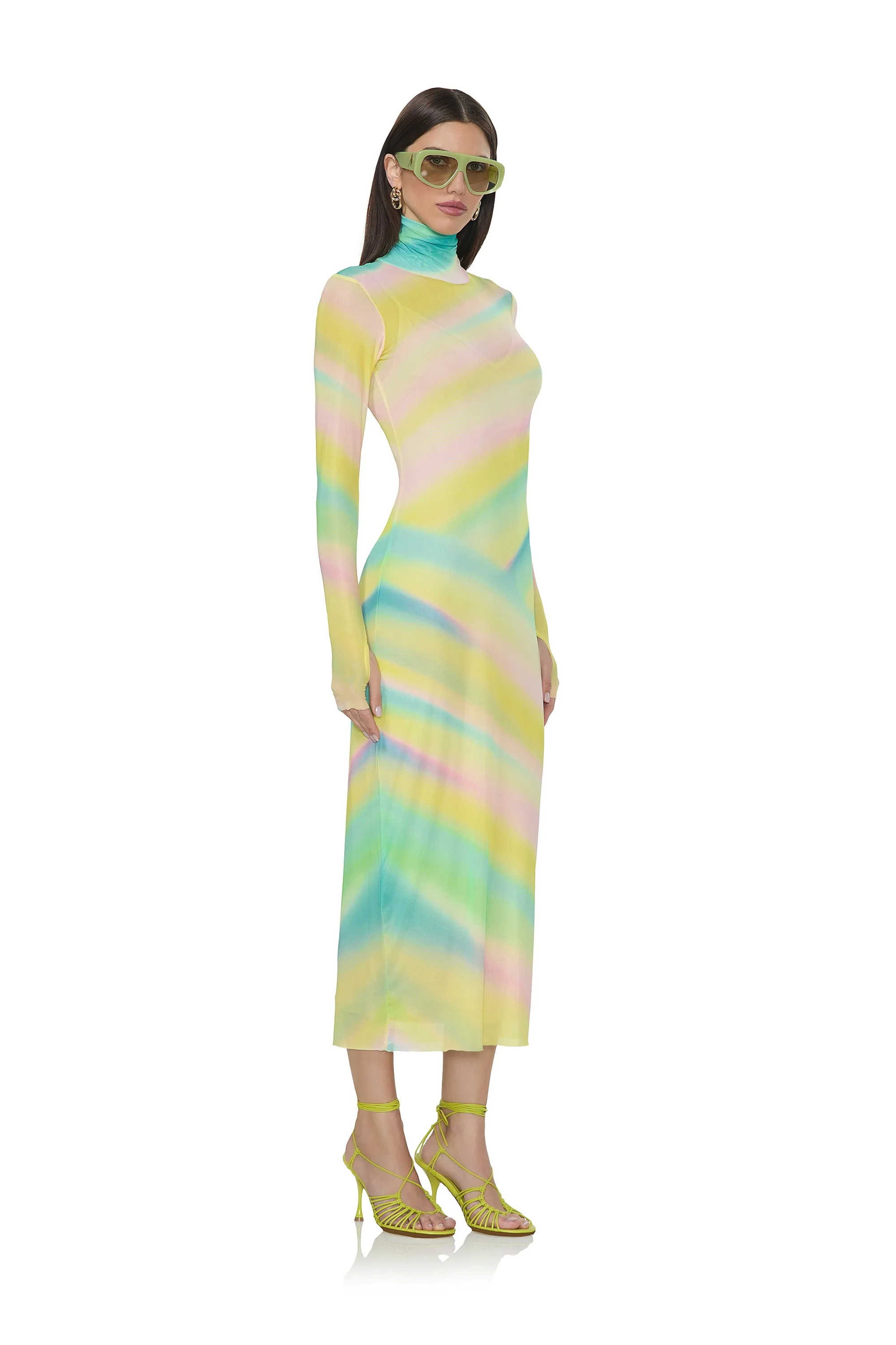 Shailene Dress - Rainbow Stripe