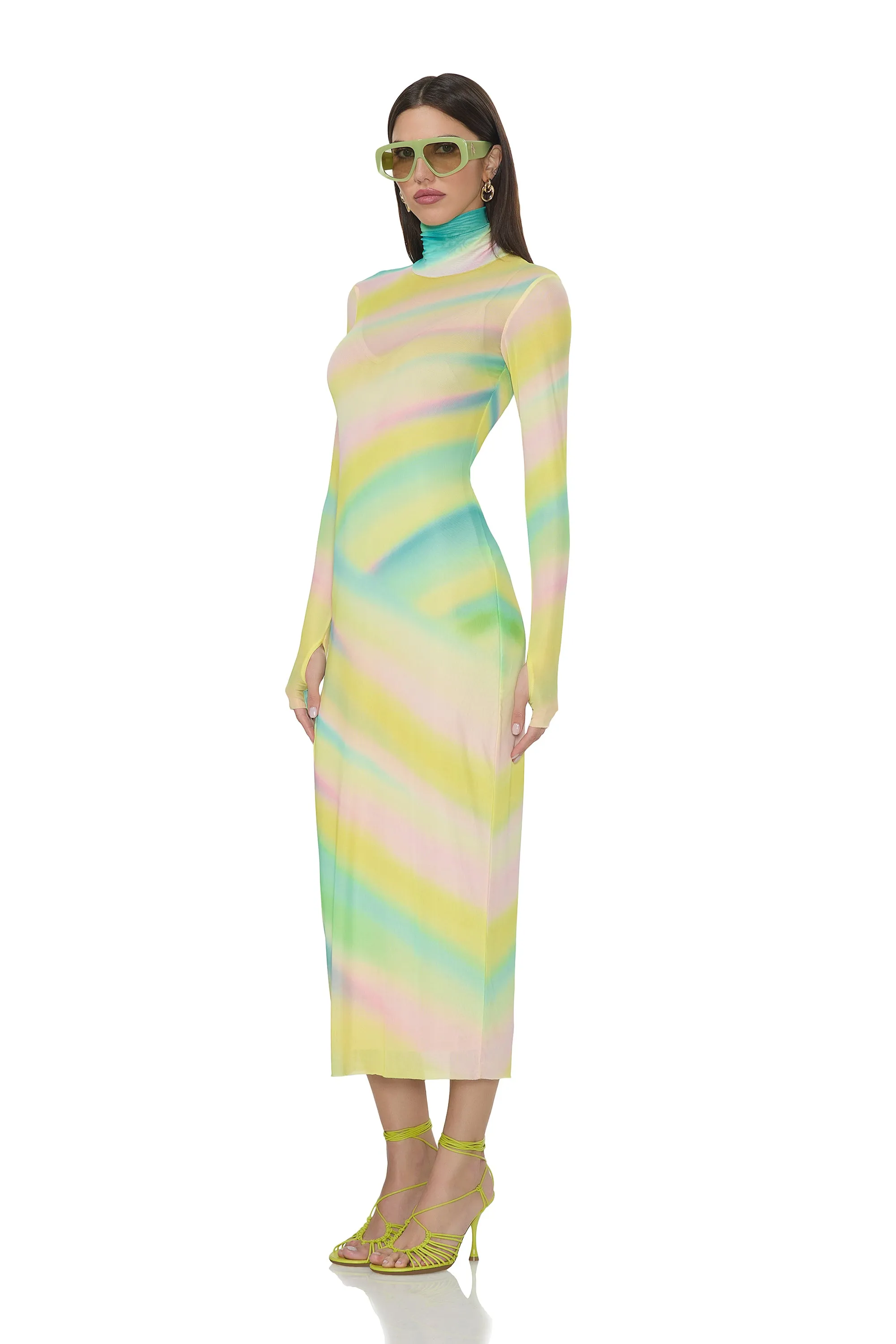 Shailene Dress - Rainbow Stripe