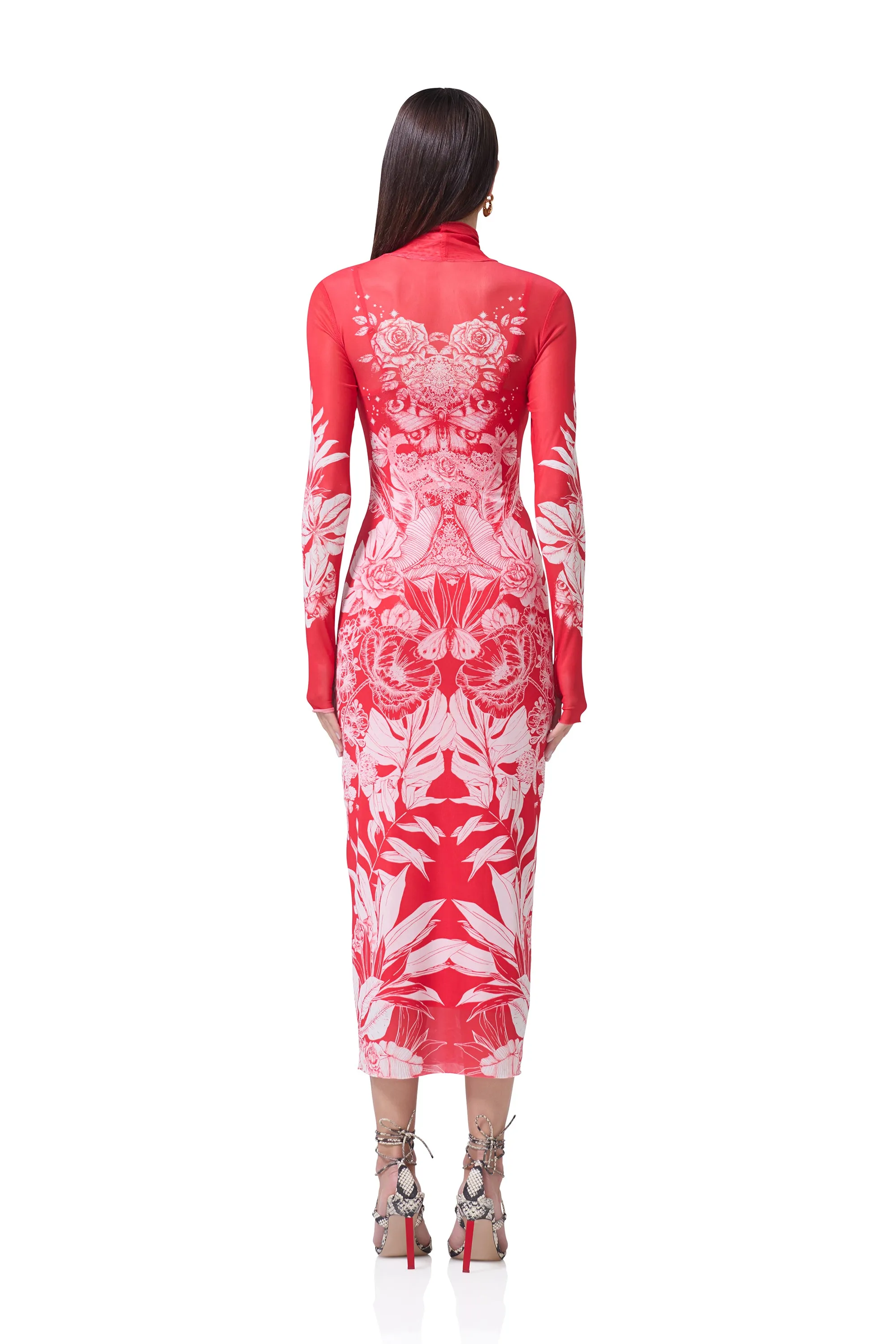 Shailene Dress - Red Botanical