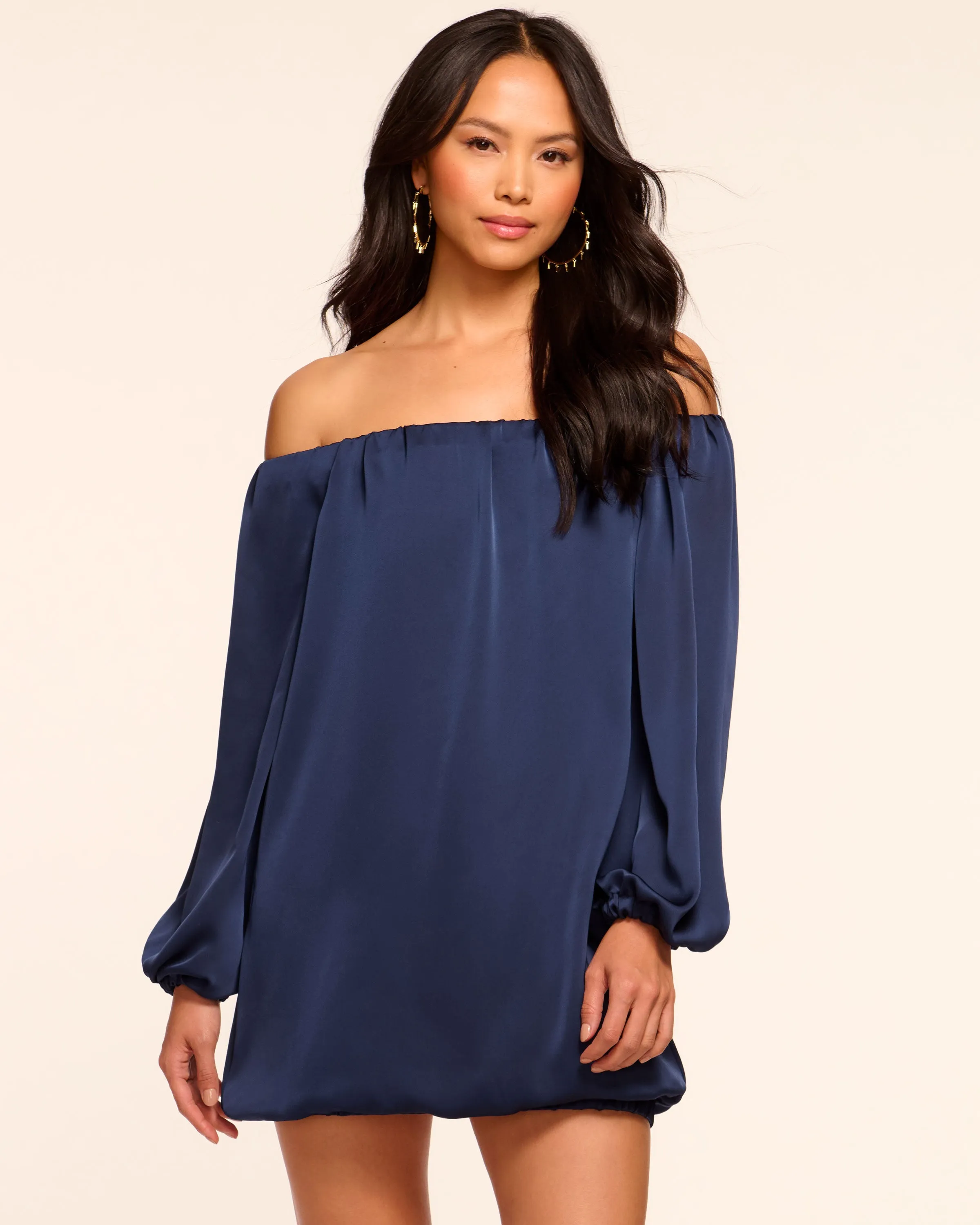 Suzy Off-The-Shoulder Bubble Mini Dress