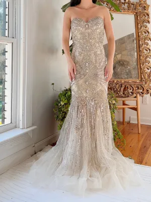 Terani Couture Beaded Tulle Dress - M