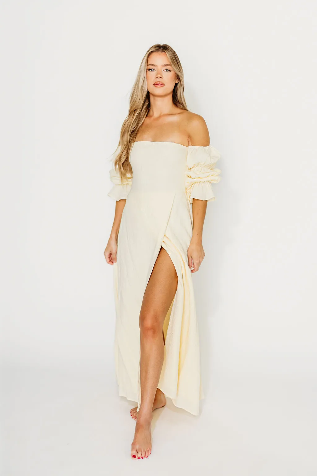 The 100% Cotton Haden Maxi Dress in Cream
