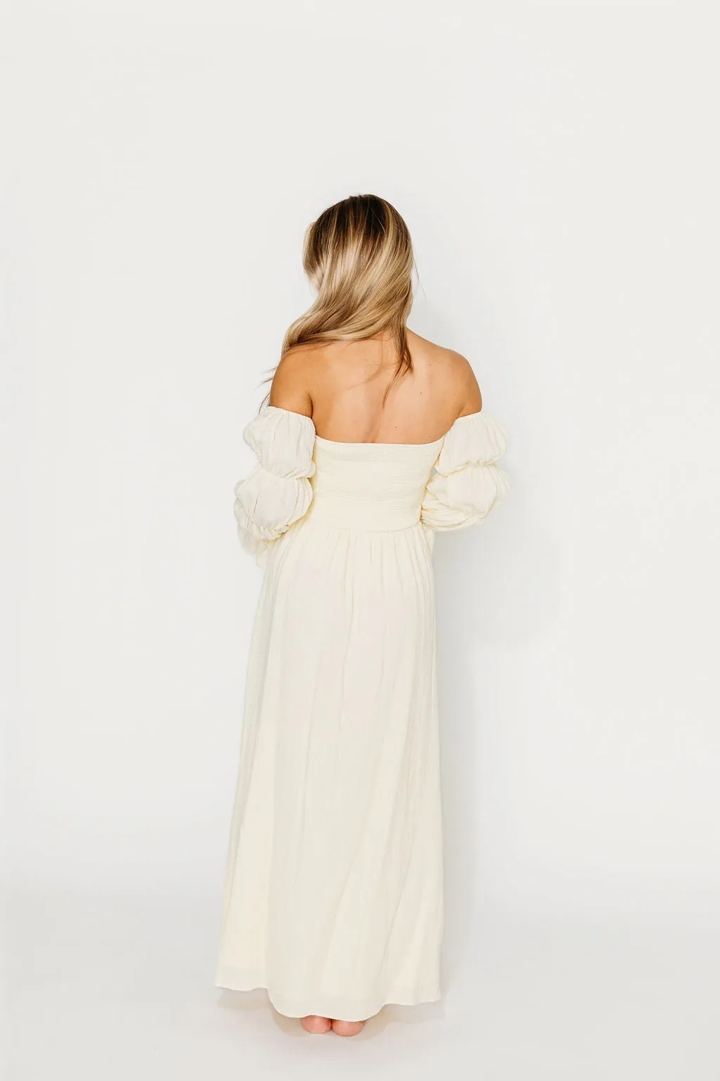 The 100% Cotton Haden Maxi Dress in Cream