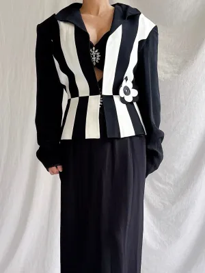 Vintage Alliage Paris Striped Jacket - M/42