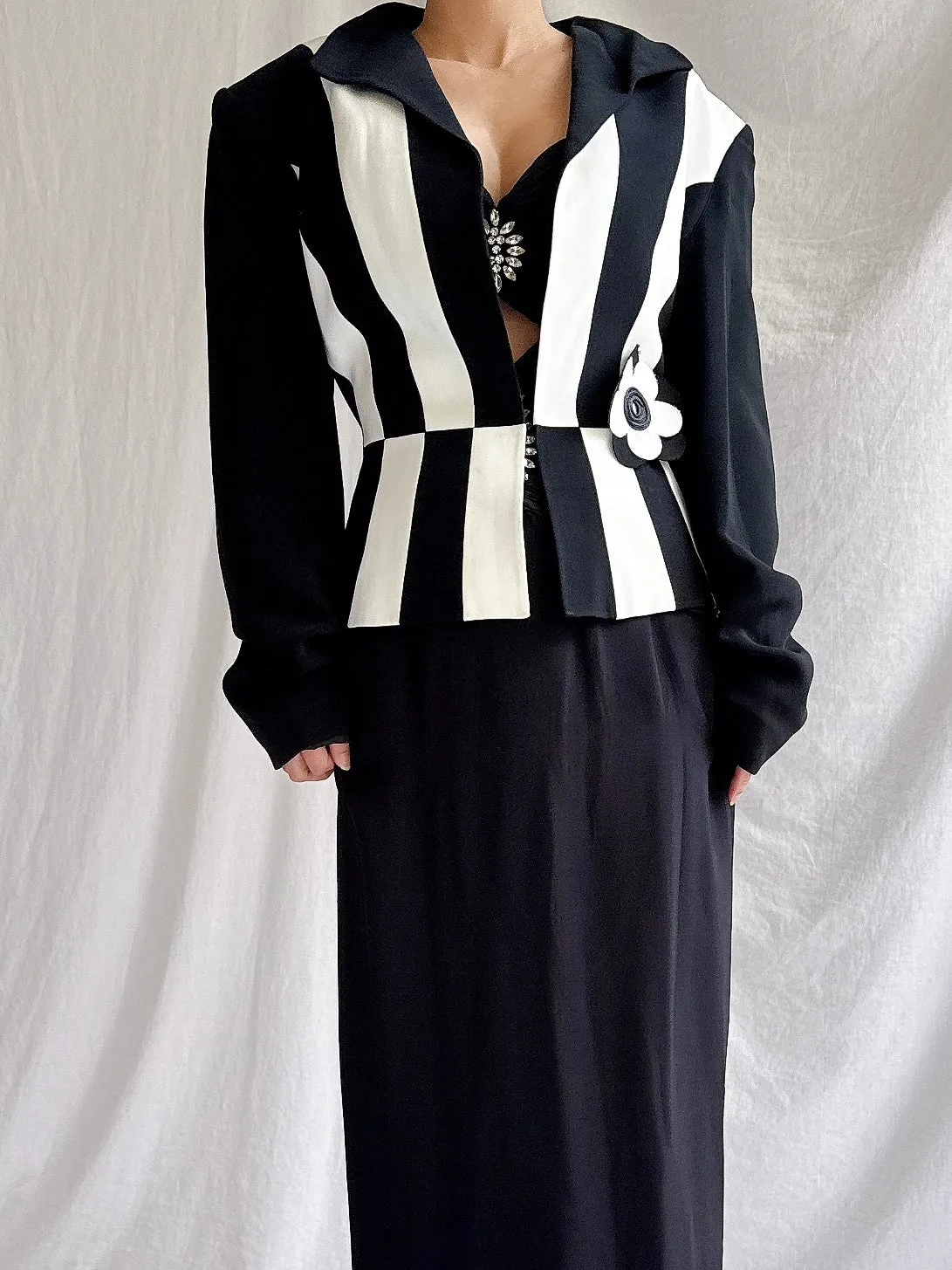 Vintage Alliage Paris Striped Jacket - M/42