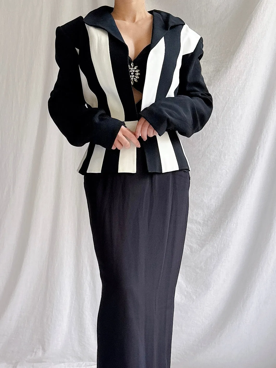Vintage Alliage Paris Striped Jacket - M/42