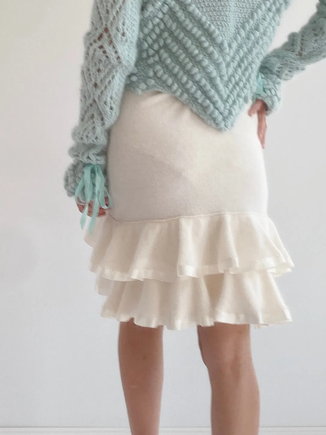 Vintage Angora Pencil Skirt - S/M