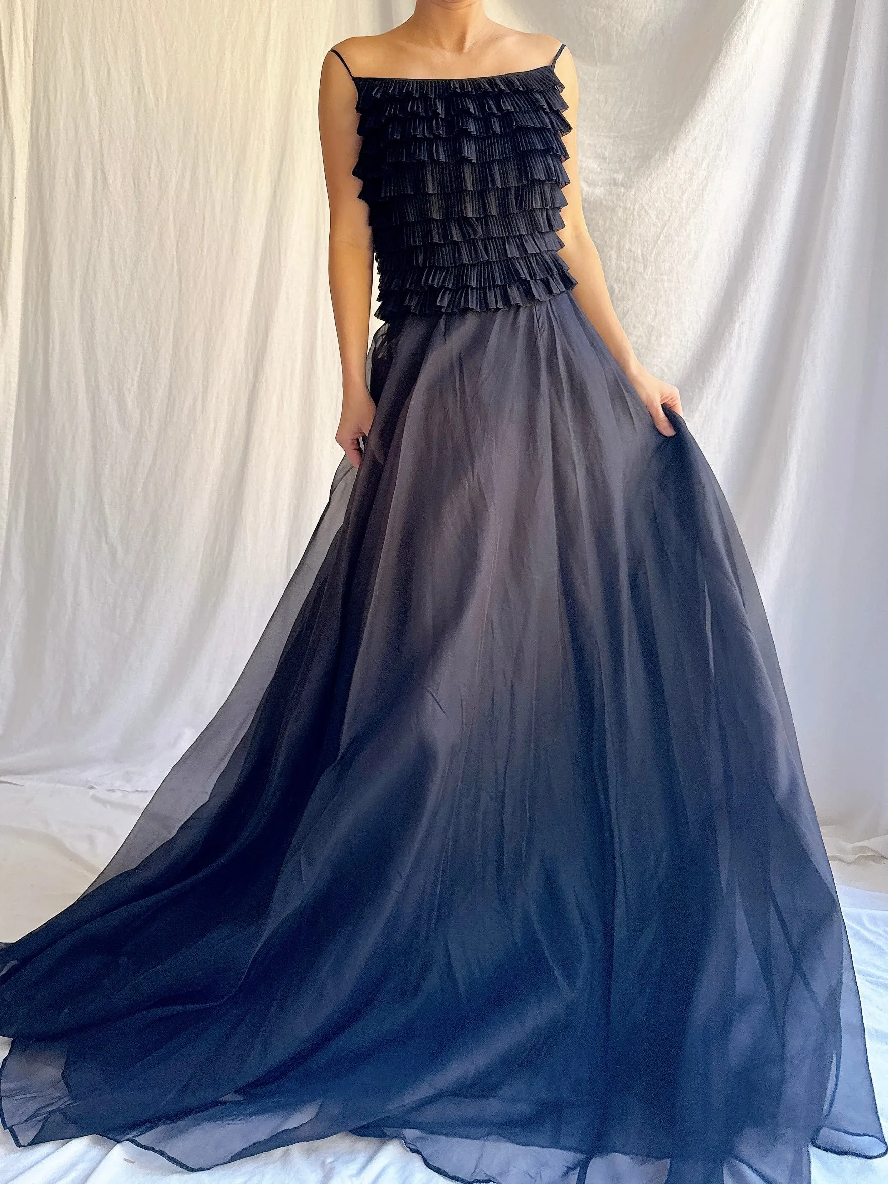 Vintage Bellville Sassoon Silk Organza Gown - M UK12/US8
