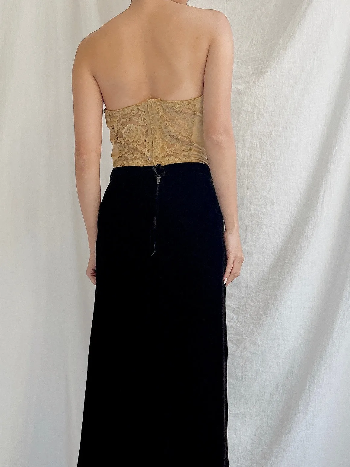 Vintage Christian Dior Gold Bustier - 36
