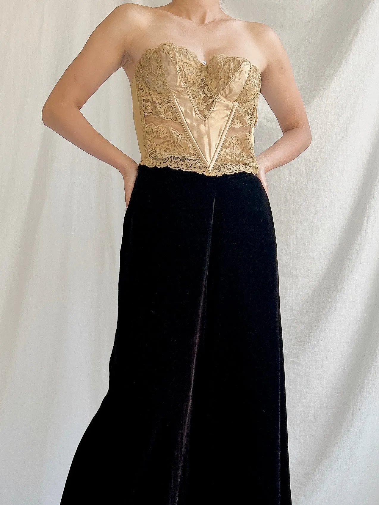 Vintage Christian Dior Gold Bustier - 36