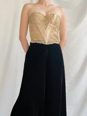 Vintage Christian Dior Gold Bustier - 36